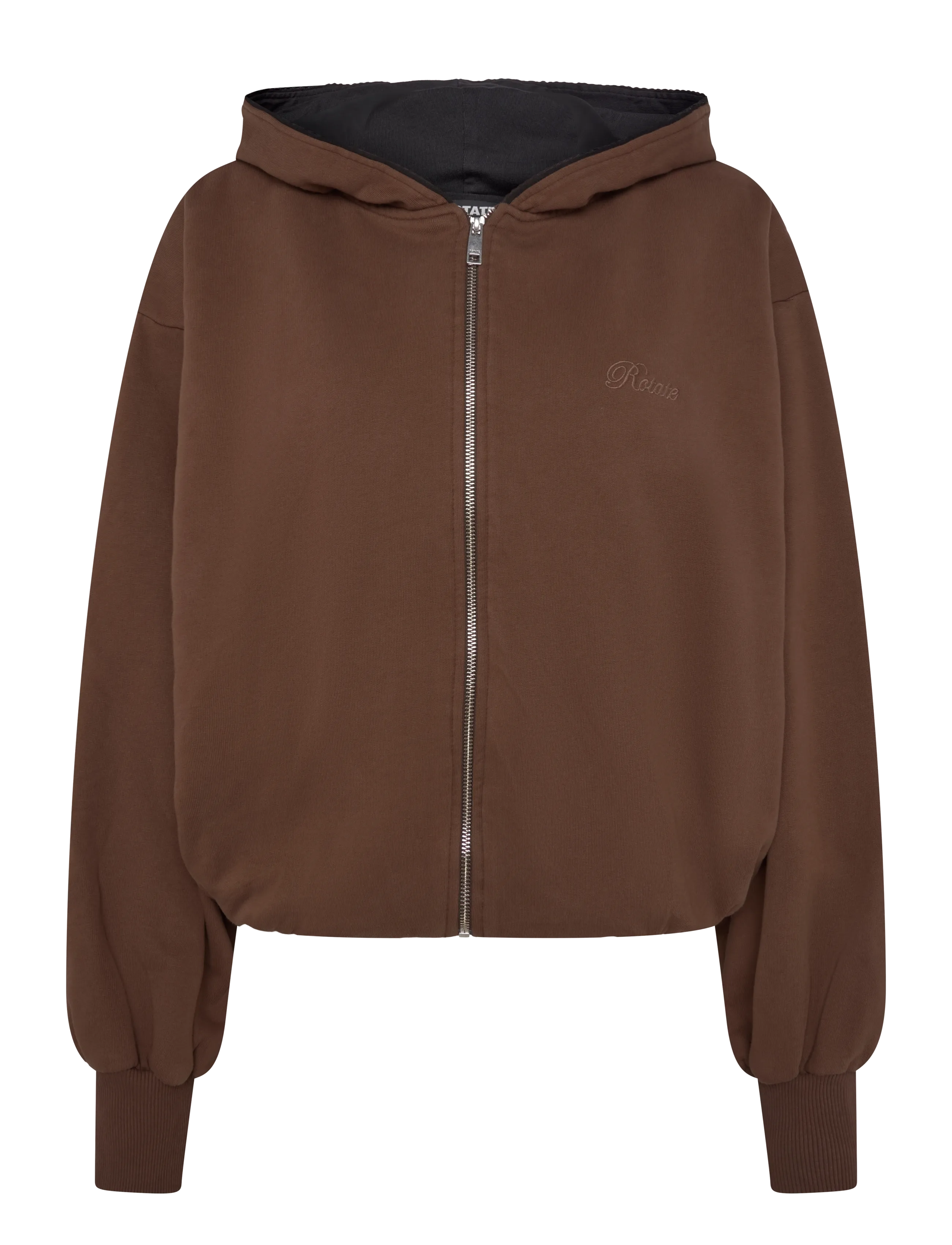 ROTATE ZIP SWEAT HOODIE - Summer in the city - CHESTNUT / brown