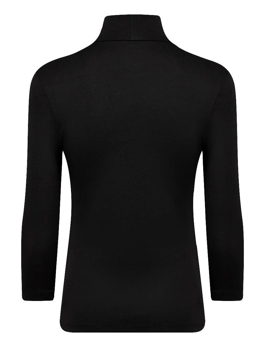 ROTATE - JERSEY 3/4 TURTLENECK - rollkragenpullover - black - 1