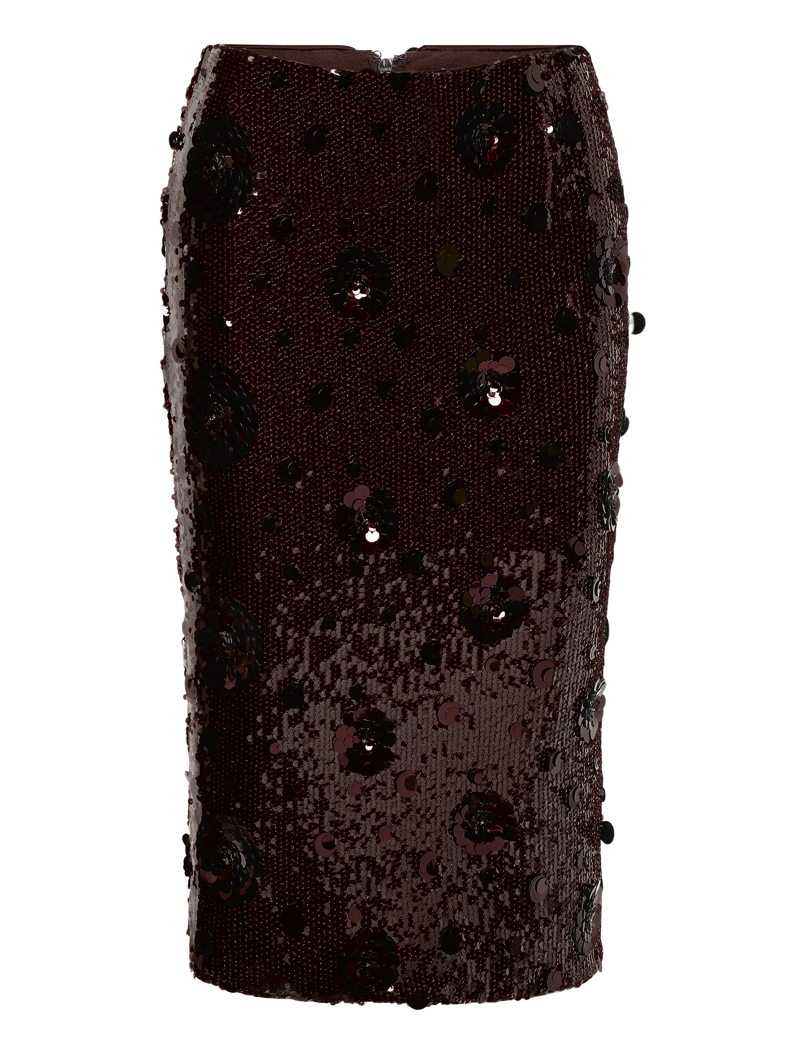 ROTATE SEQUINS MIDI SKIRT - Nordischer Stil - CHICORY COFFEE / brown