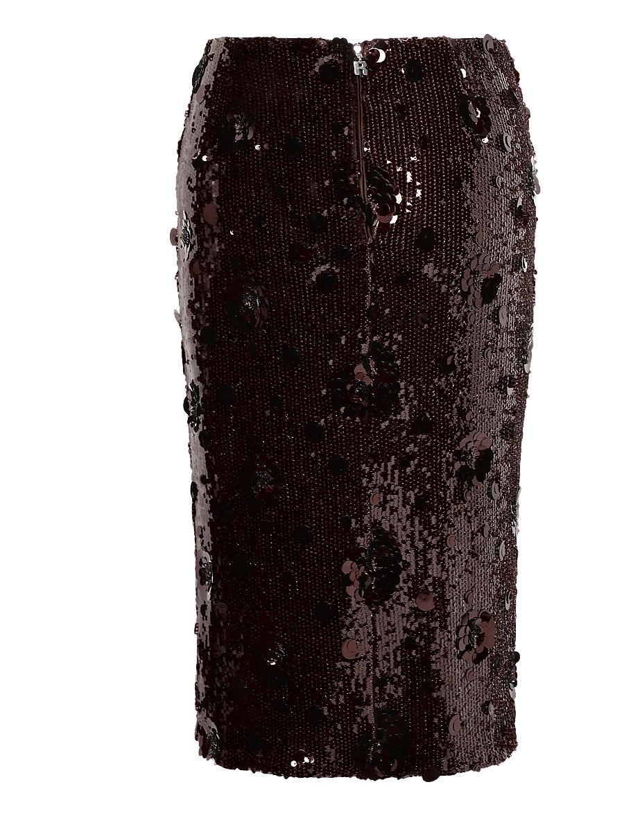 ROTATE - SEQUINS MIDI SKIRT - paillet nederdele - chicory coffee - 1
