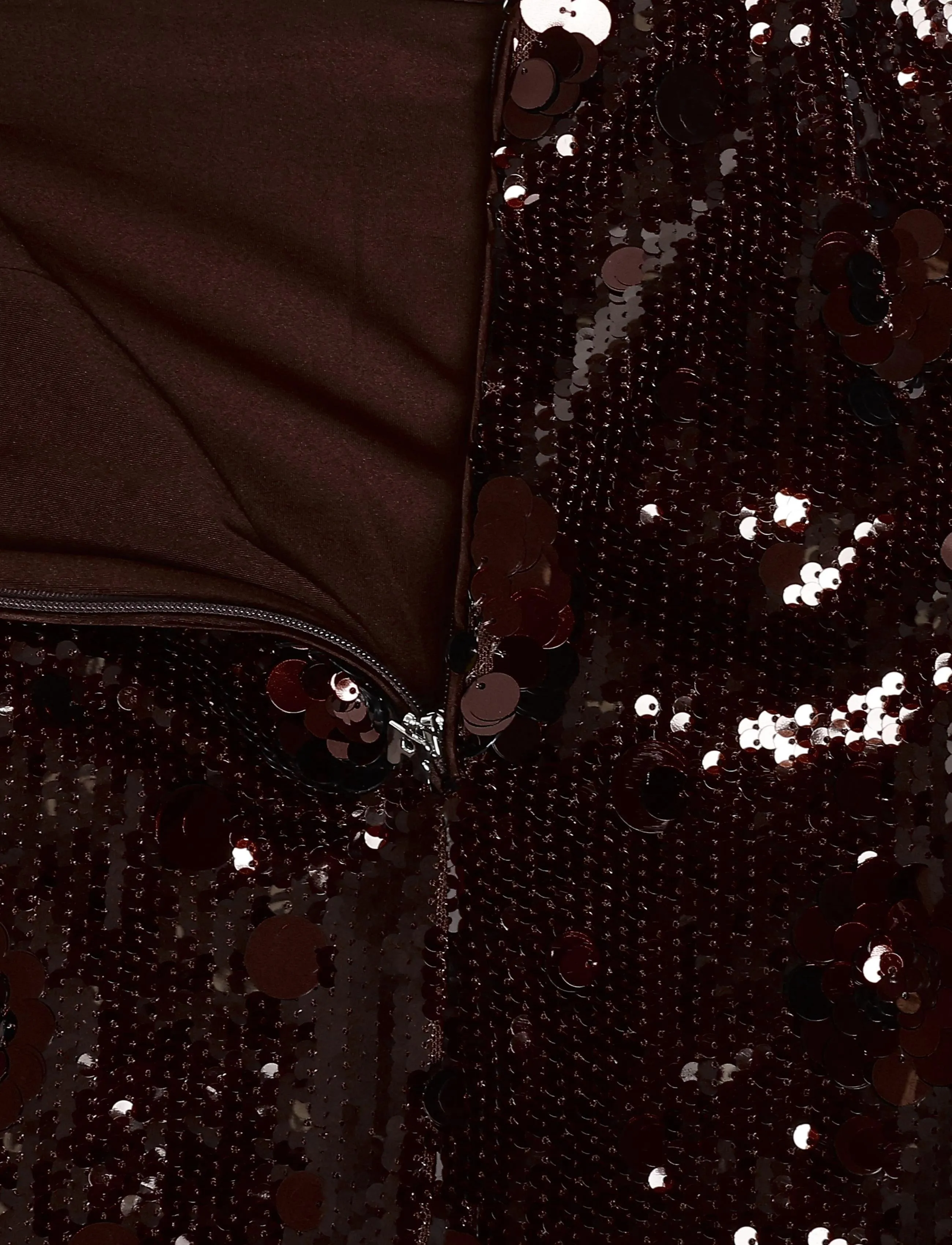 ROTATE - SEQUINS MIDI SKIRT - chicory coffee - 2