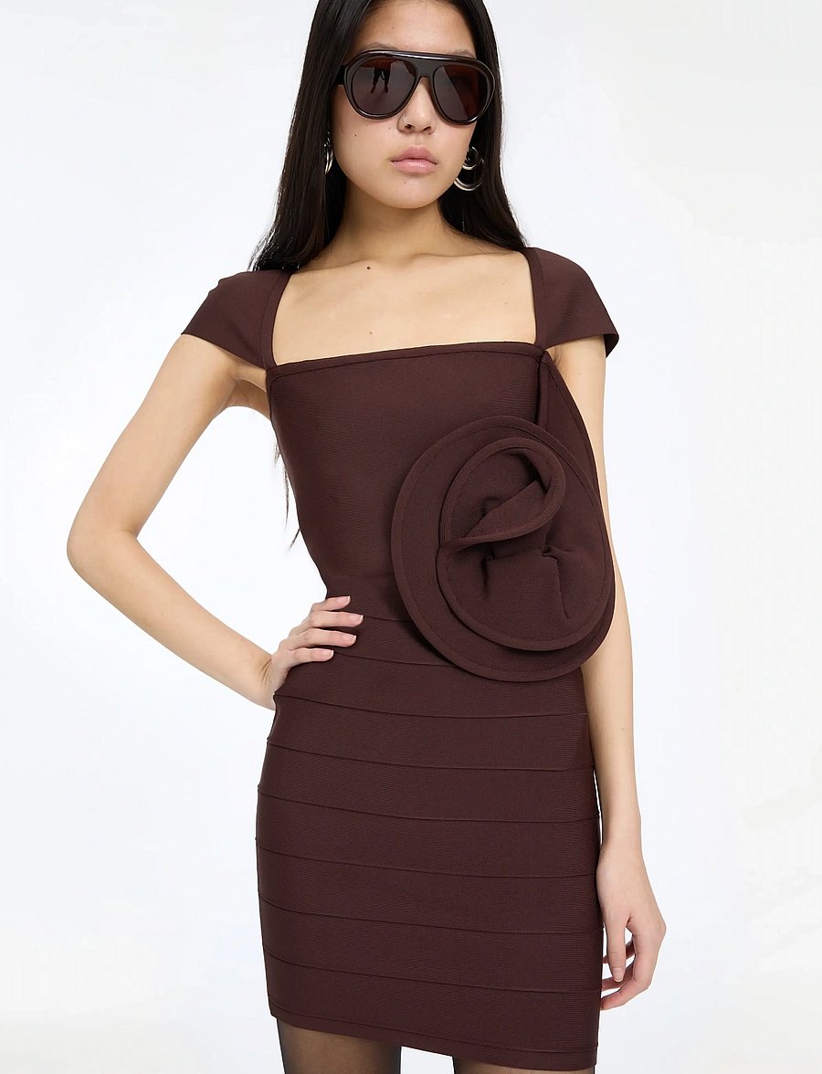 ROTATE - ROSE CAP SLEEVE MINI DRESS - etuikleider - molÉ - 0