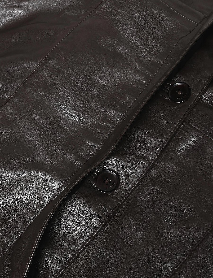 ROTATE - Leather Coat Faux Fur Collar - molÉ - 3