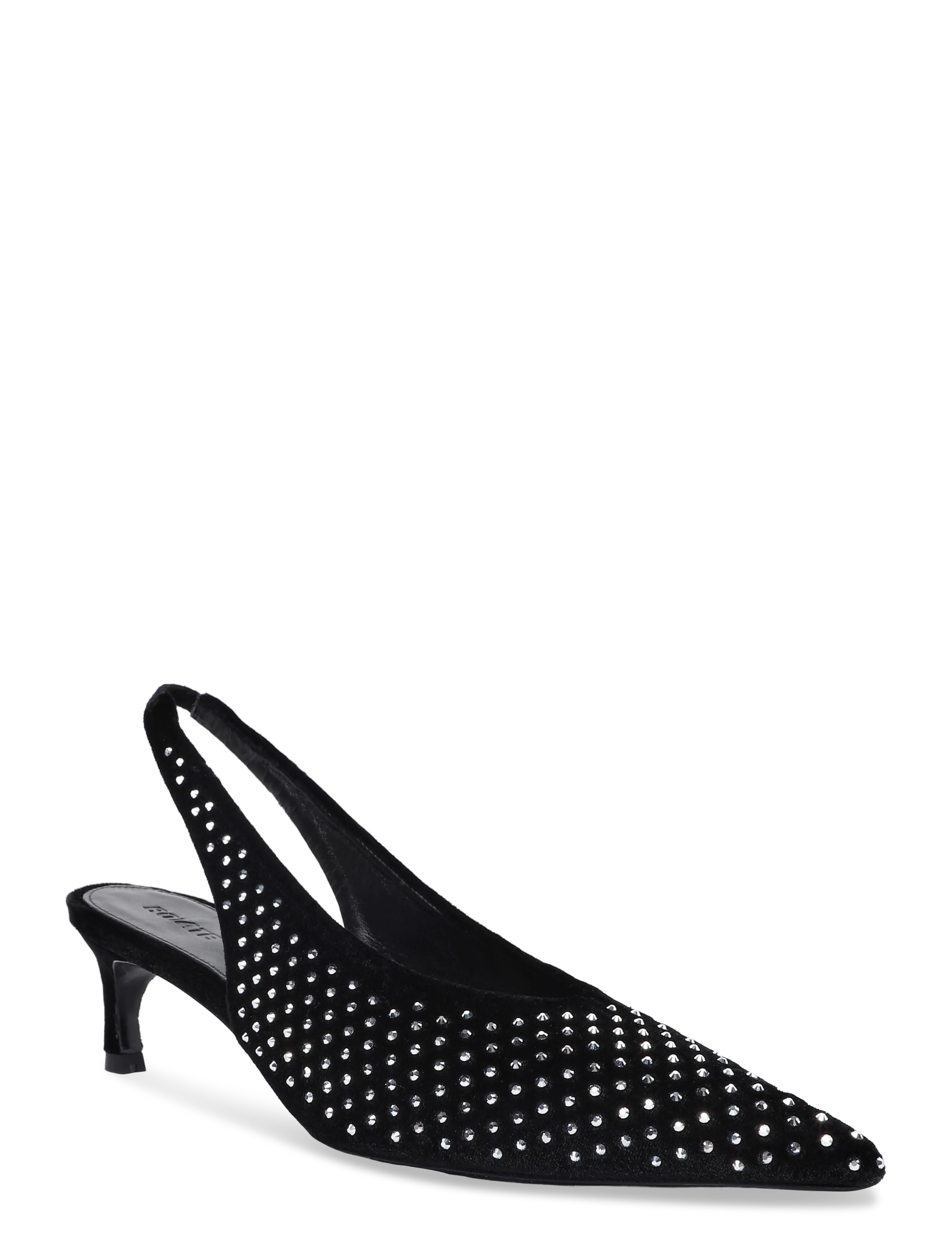ROTATE SLINGBACK RHINESTONE VELVET PUMP - Shoes - 1000 BLACK COMB. / black