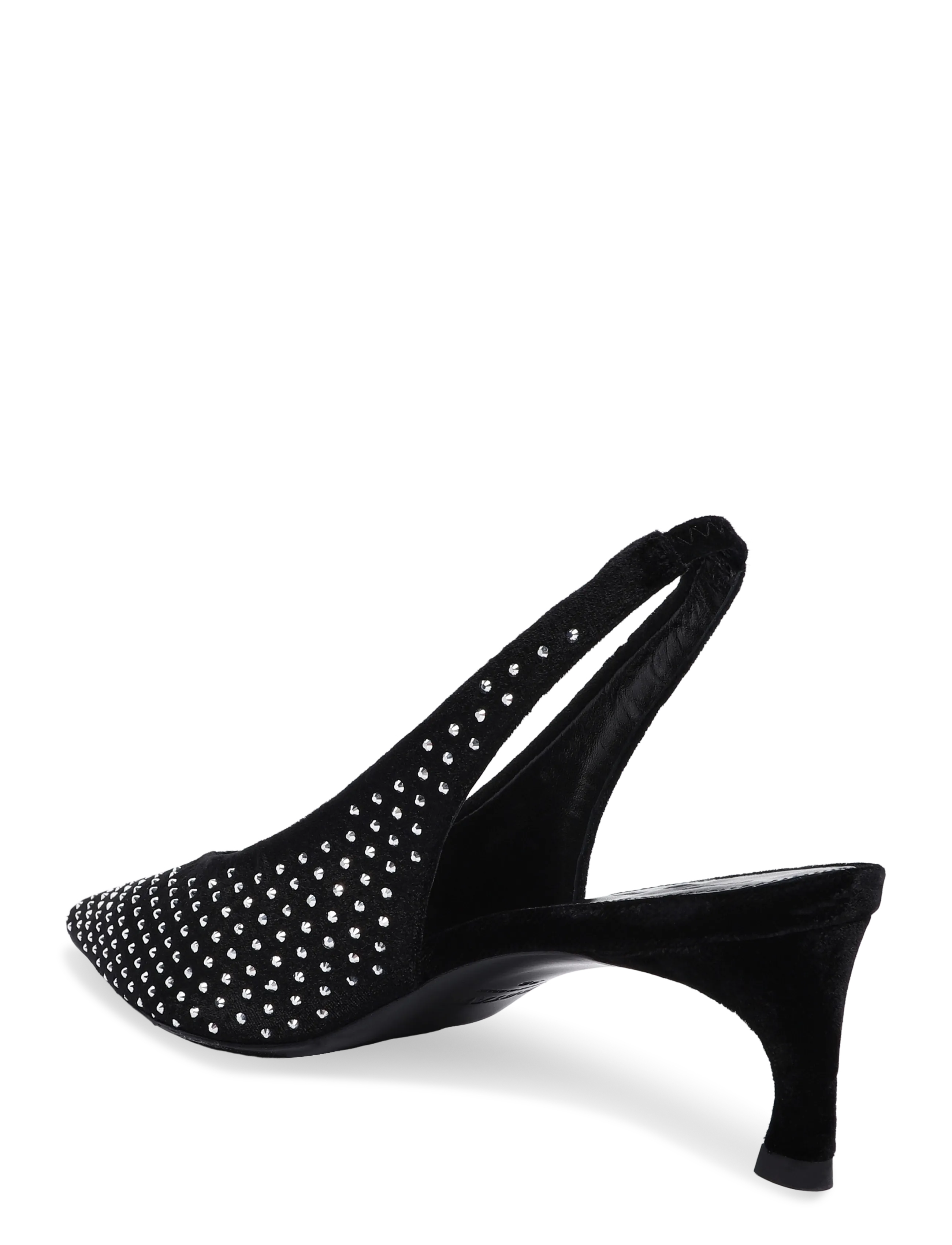 ROTATE - SLINGBACK RHINESTONE VELVET PUMP - heeled slingbacks - 1000 black comb. - 1