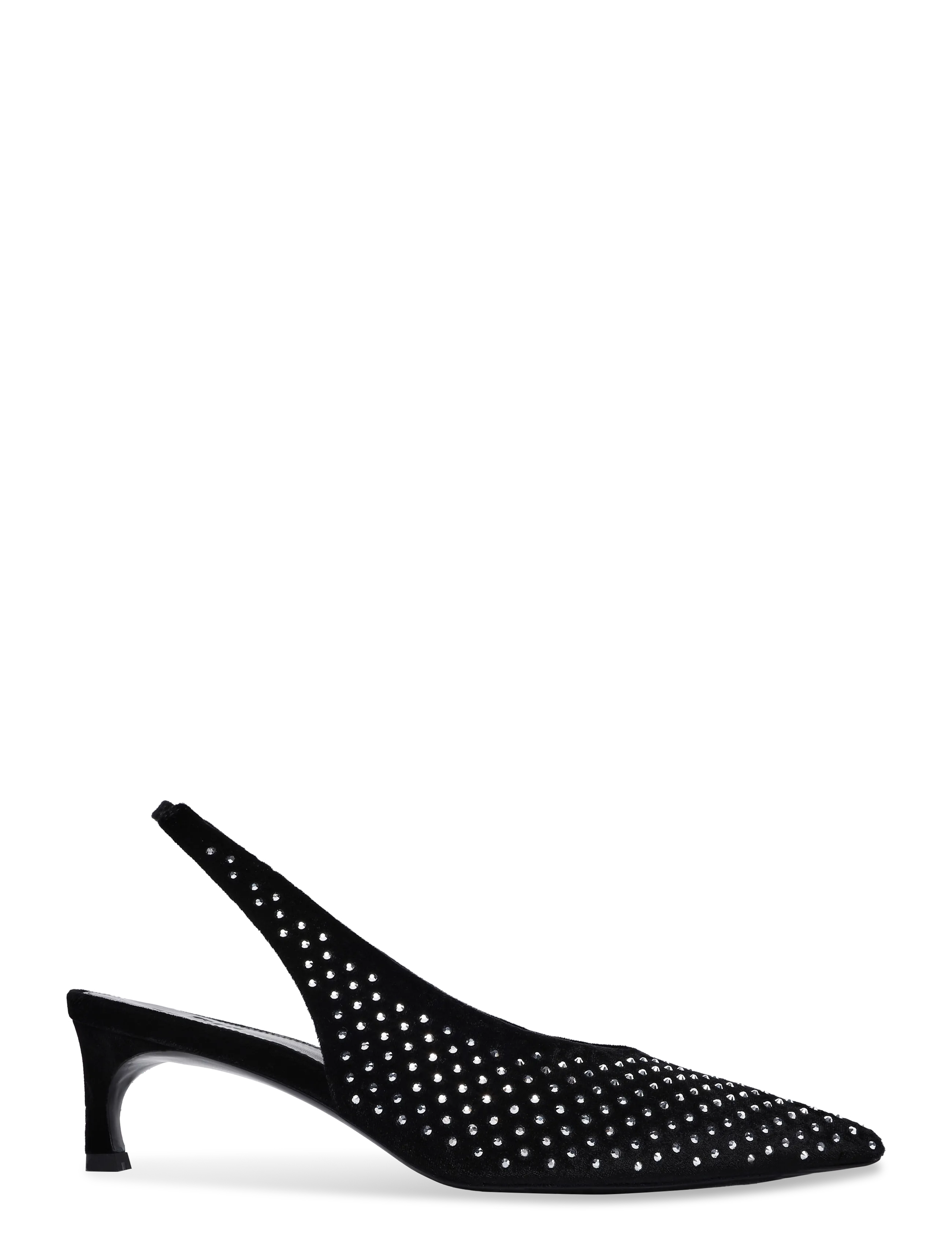 ROTATE - SLINGBACK RHINESTONE VELVET PUMP - heeled slingbacks - 1000 black comb. - 2