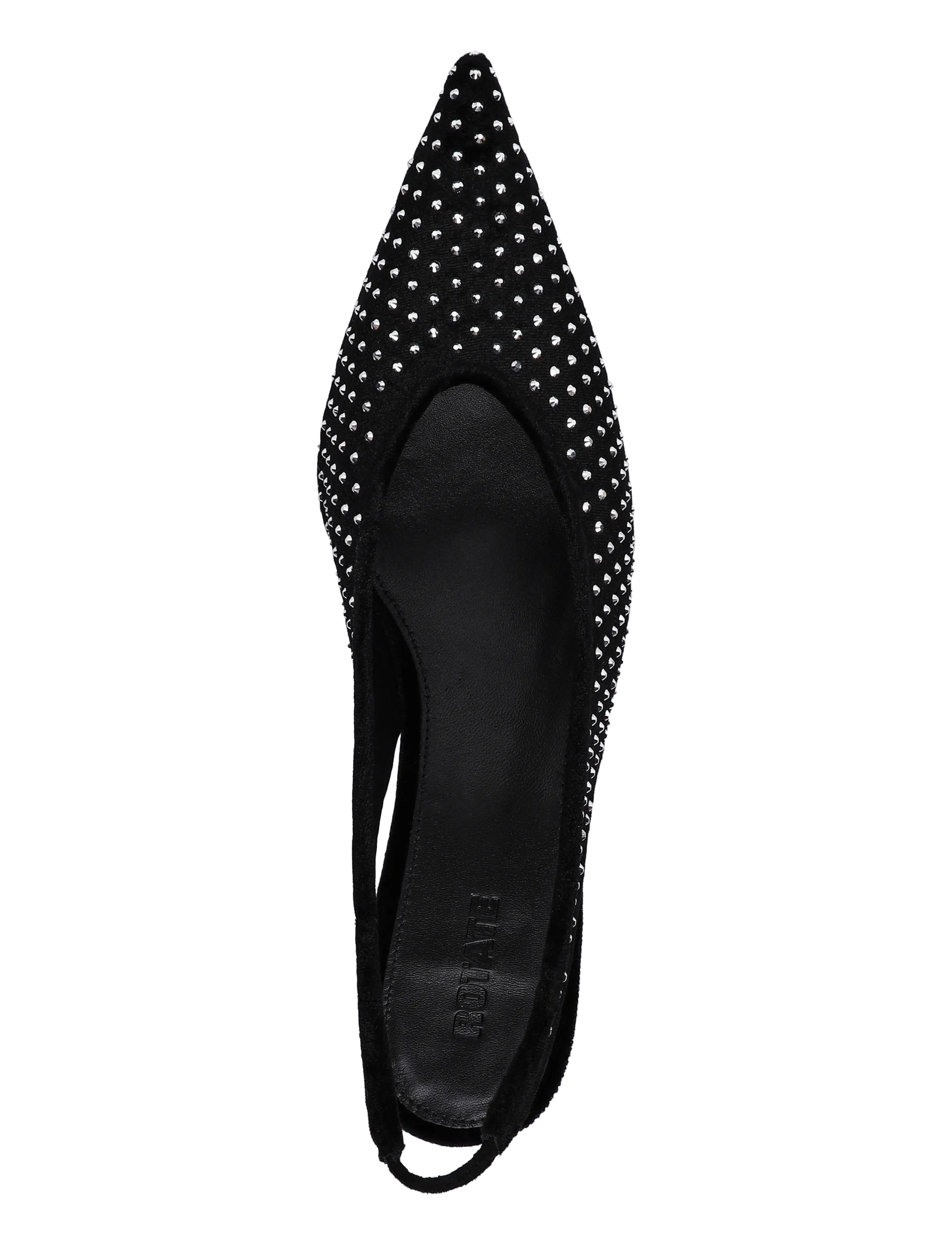 ROTATE - SLINGBACK RHINESTONE VELVET PUMP - heeled slingbacks - 1000 black comb. - 3