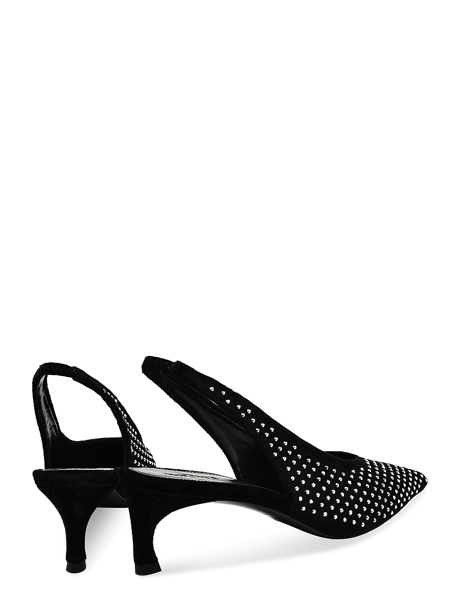 ROTATE - SLINGBACK RHINESTONE VELVET PUMP - heeled slingbacks - 1000 black comb. - 4
