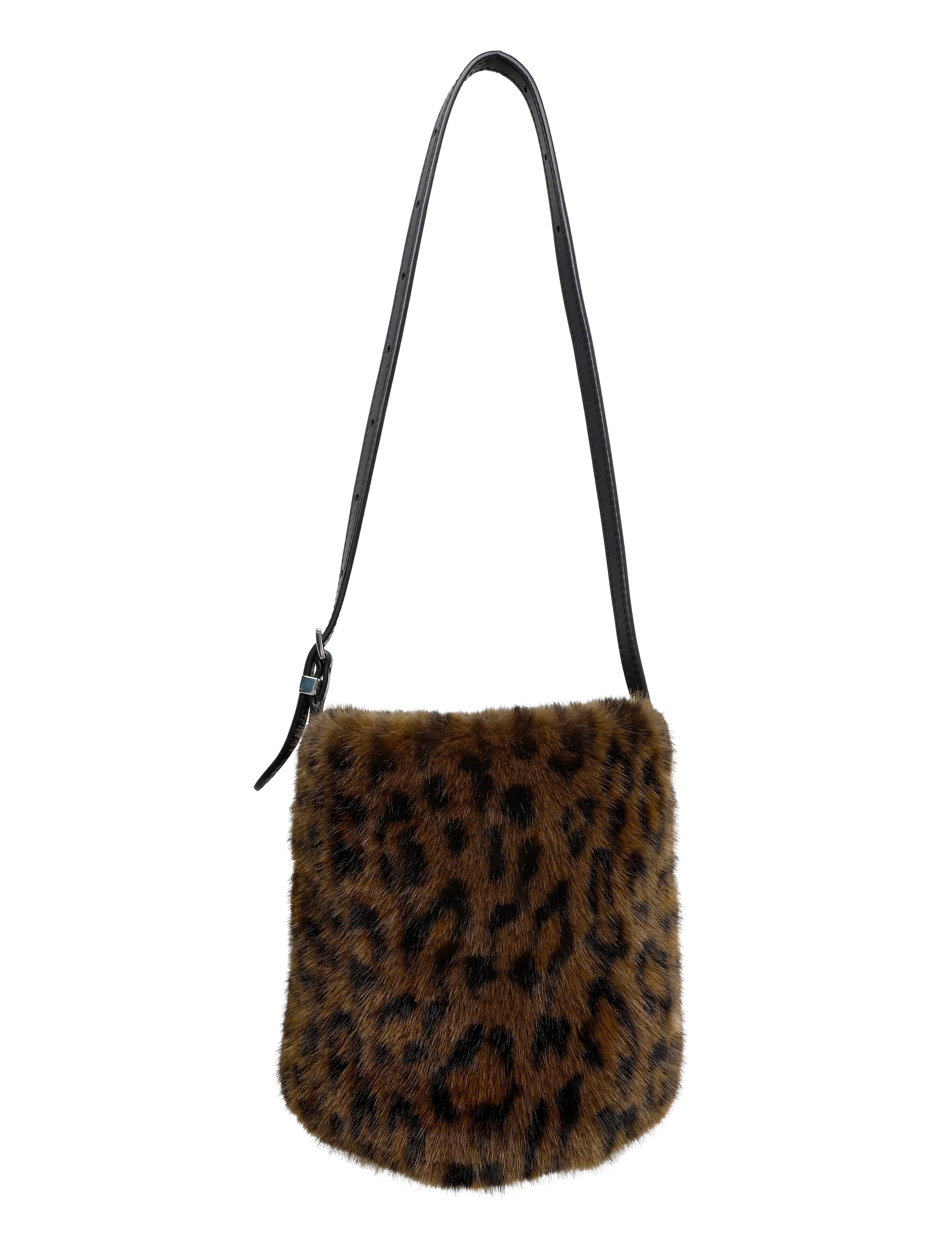 ROTATE FAUX FUR BON BON BAG - Bags - DESERT PALM COMB. / brown