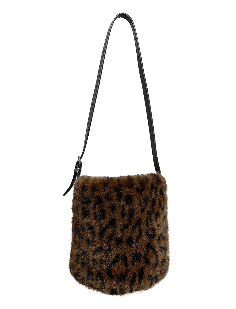 ROTATE - FAUX FUR BON BON BAG - special occasions - desert palm comb. - 0