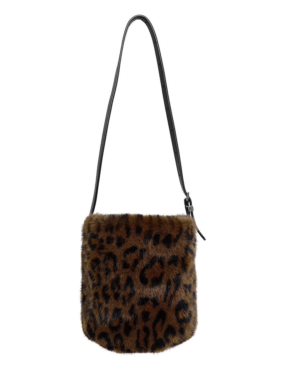 ROTATE - FAUX FUR BON BON BAG - special occasions - desert palm comb. - 1