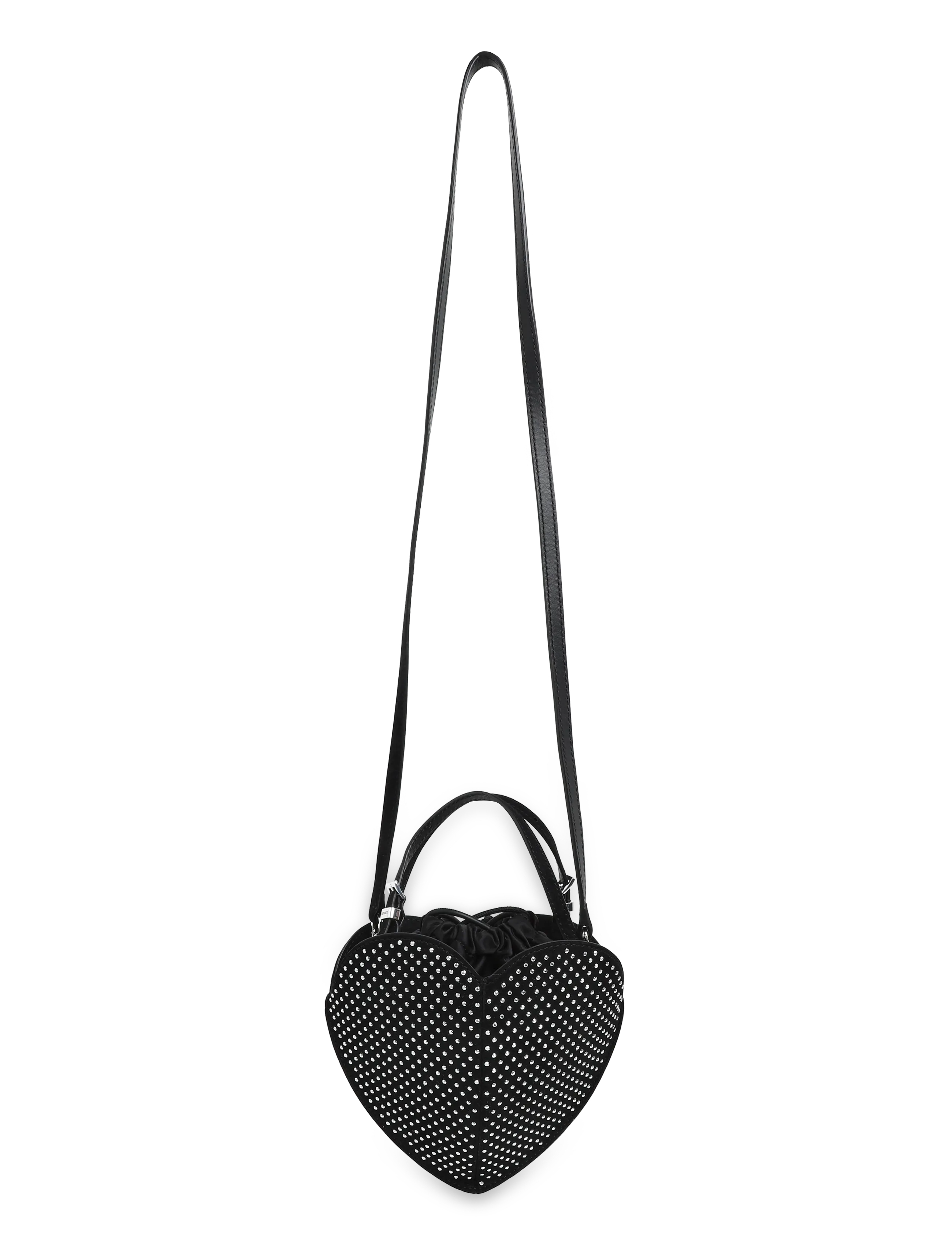 ROTATE RHINESTONE HEART BAG - Bags - 1000 BLACK COMB. / black