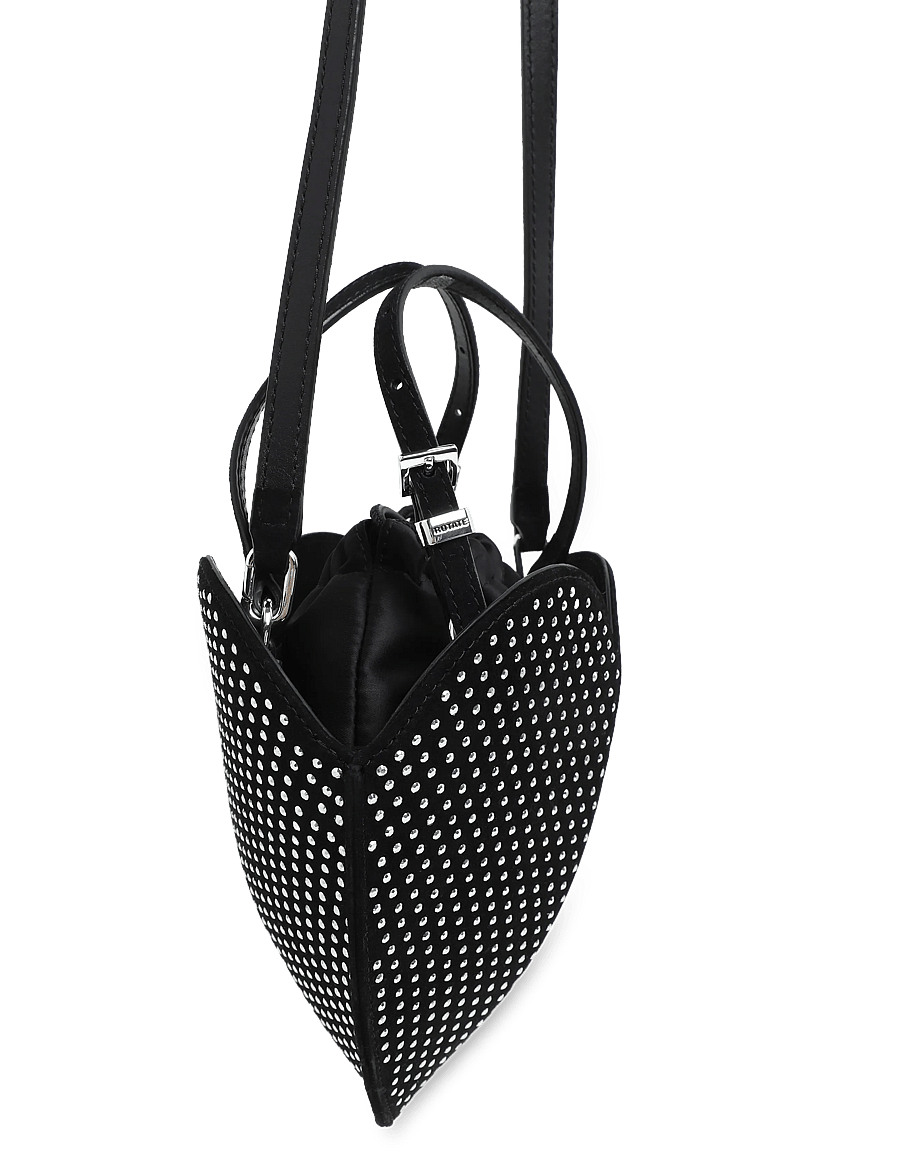 ROTATE - RHINESTONE HEART BAG - special occasions - 1000 black comb. - 3