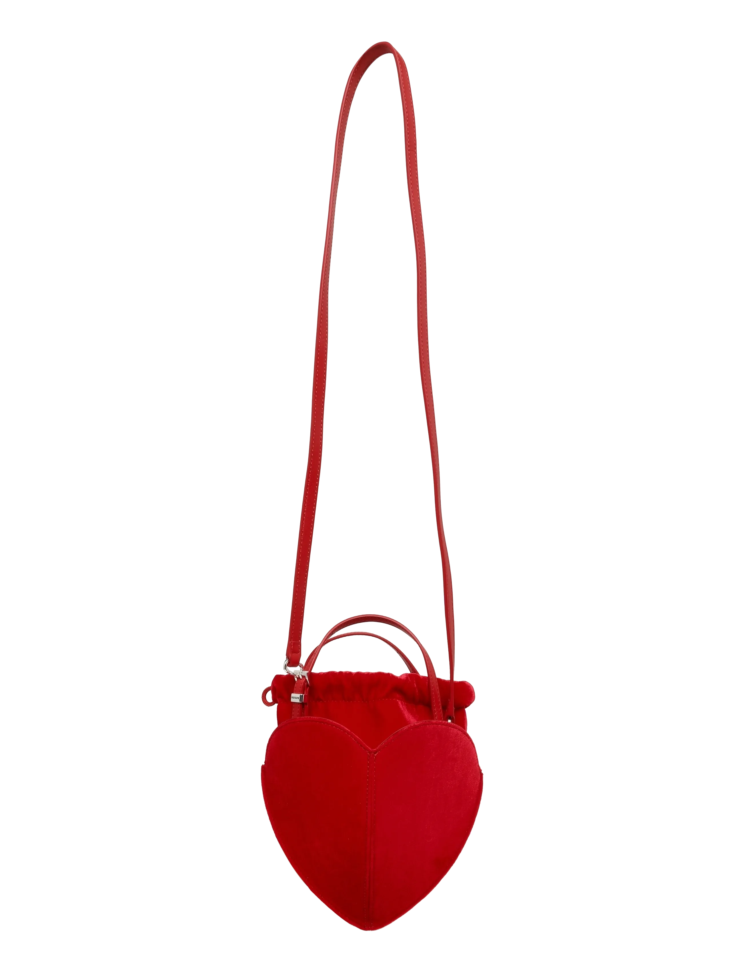 ROTATE VELVET HEART BAG -  - SCOOTER RED / red