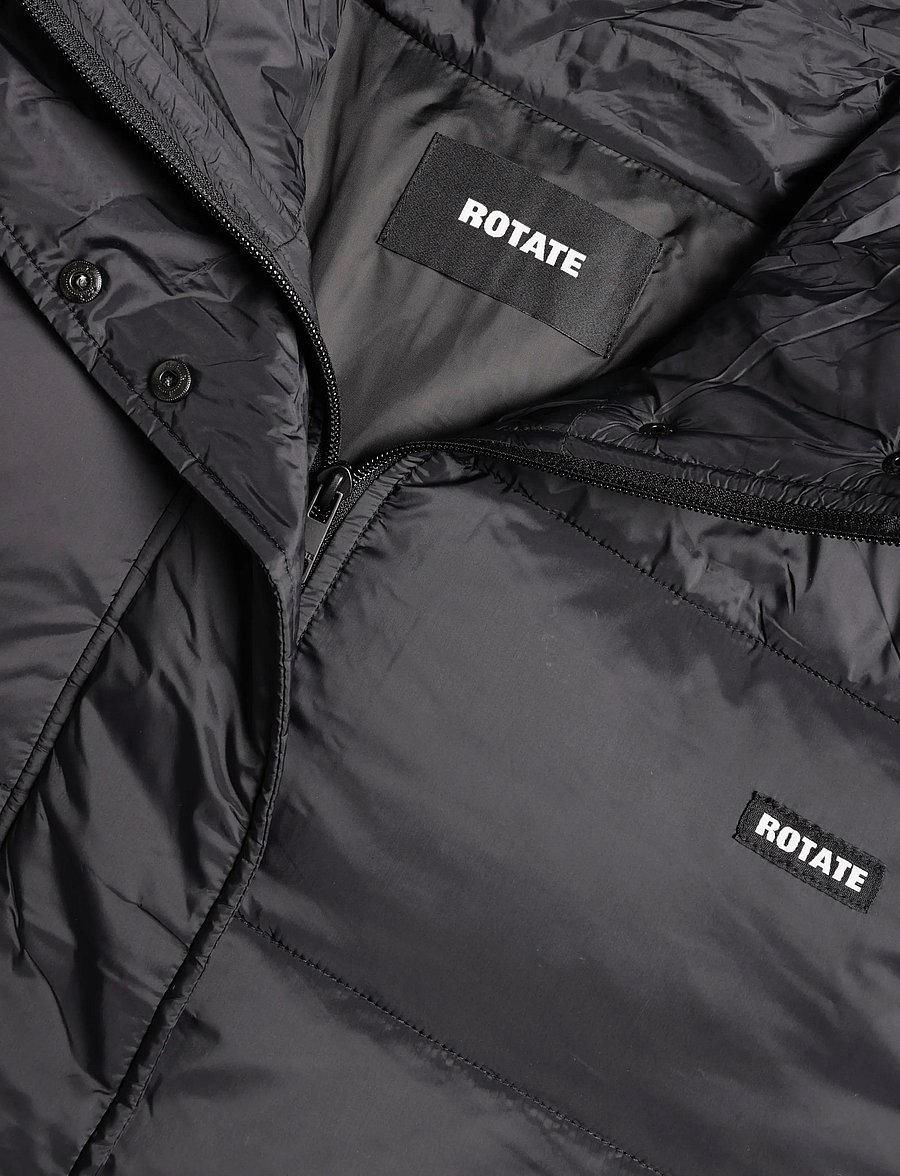 ROTATE - PEPLUM PUFFER JACKET - vinterjackor - black - 2