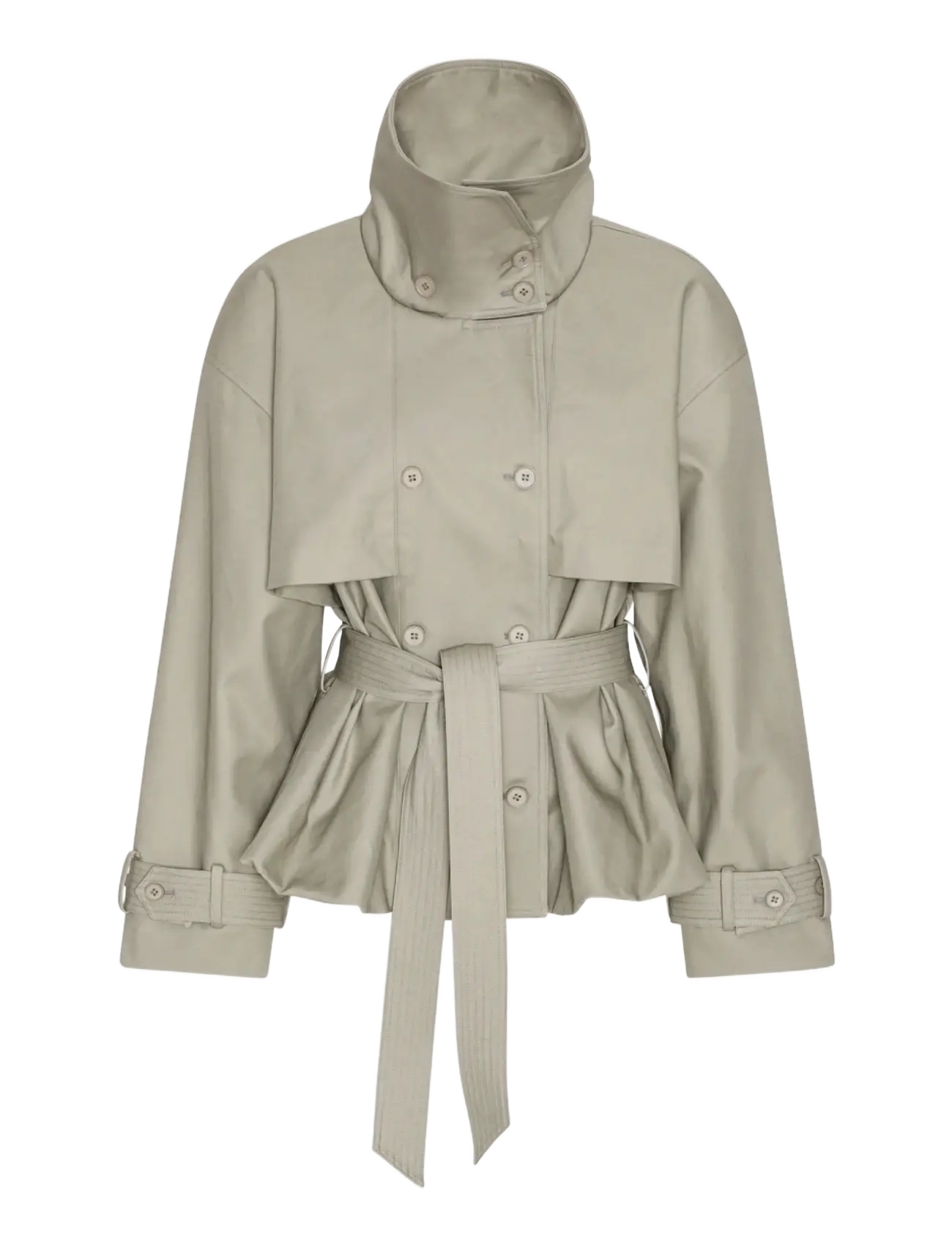 ROTATE - SHORT TRENCH COAT - aluminum - 1