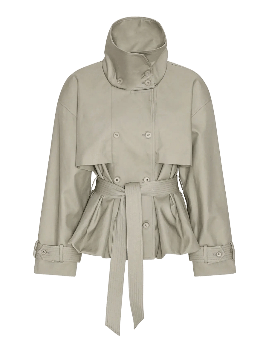 ROTATE - SHORT TRENCH COAT - aluminum - 1