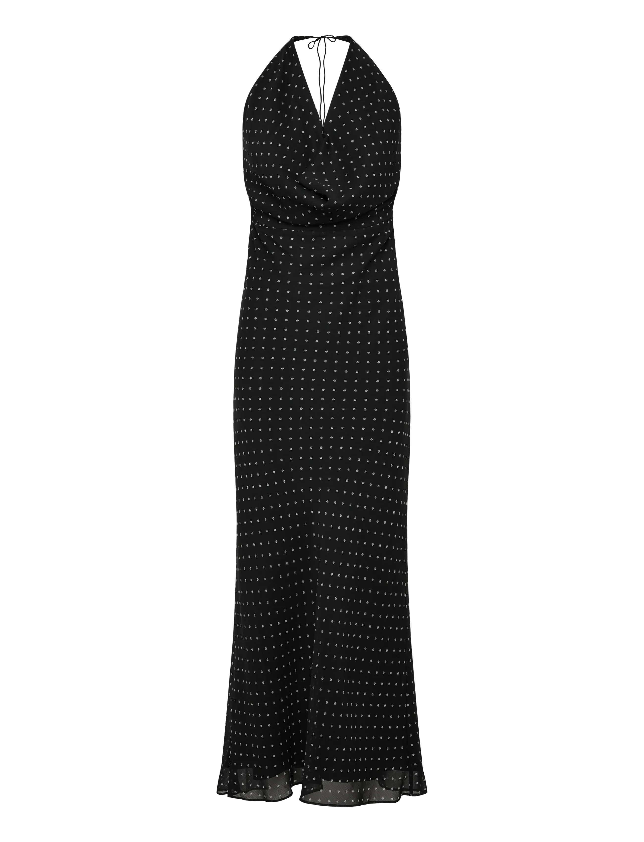 ROTATE CHIFFON HALTERNECK - Kleding - 1000 BLACK COMB. / black