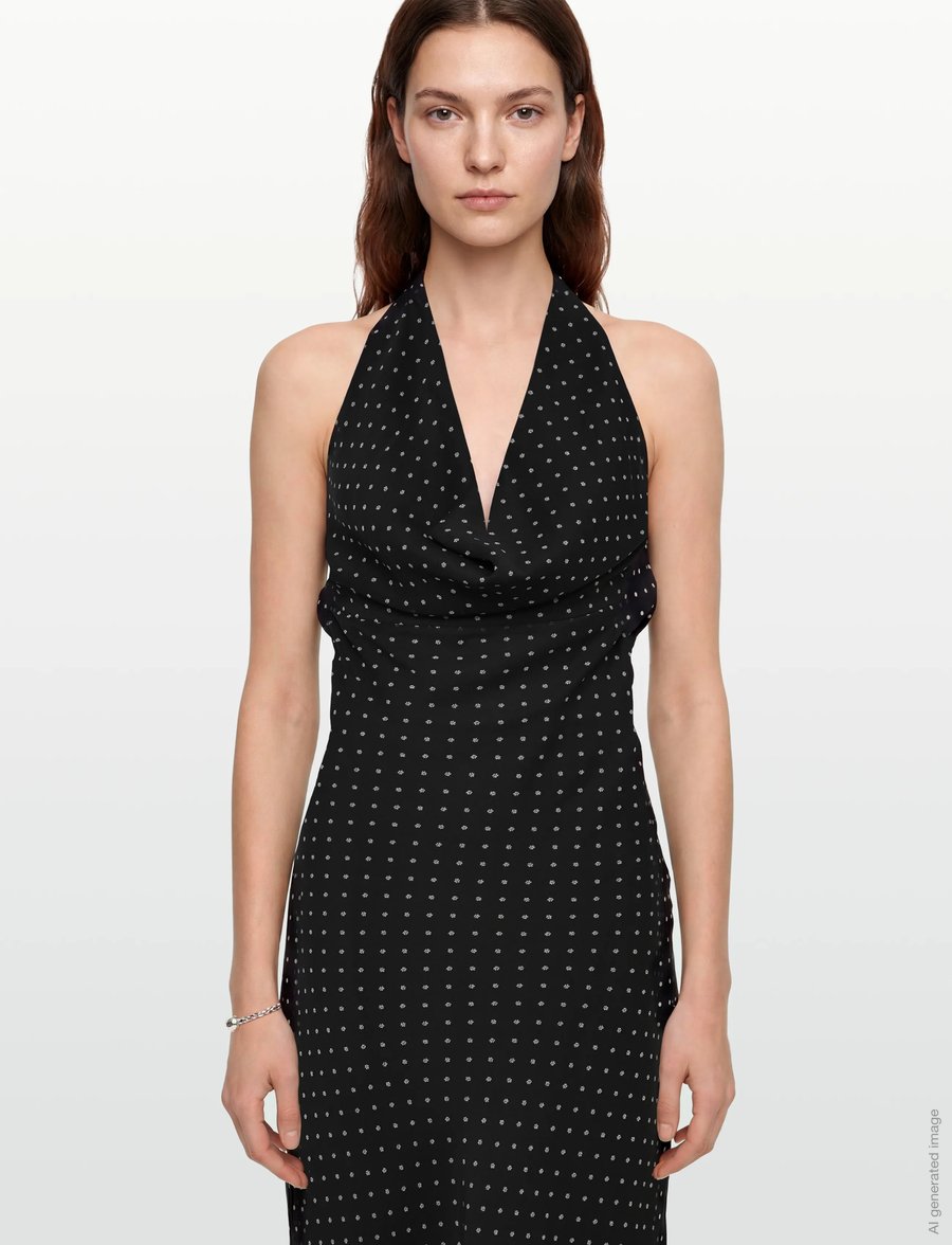 ROTATE - CHIFFON HALTERNECK - suvekleidid - 1000 black comb. - 3