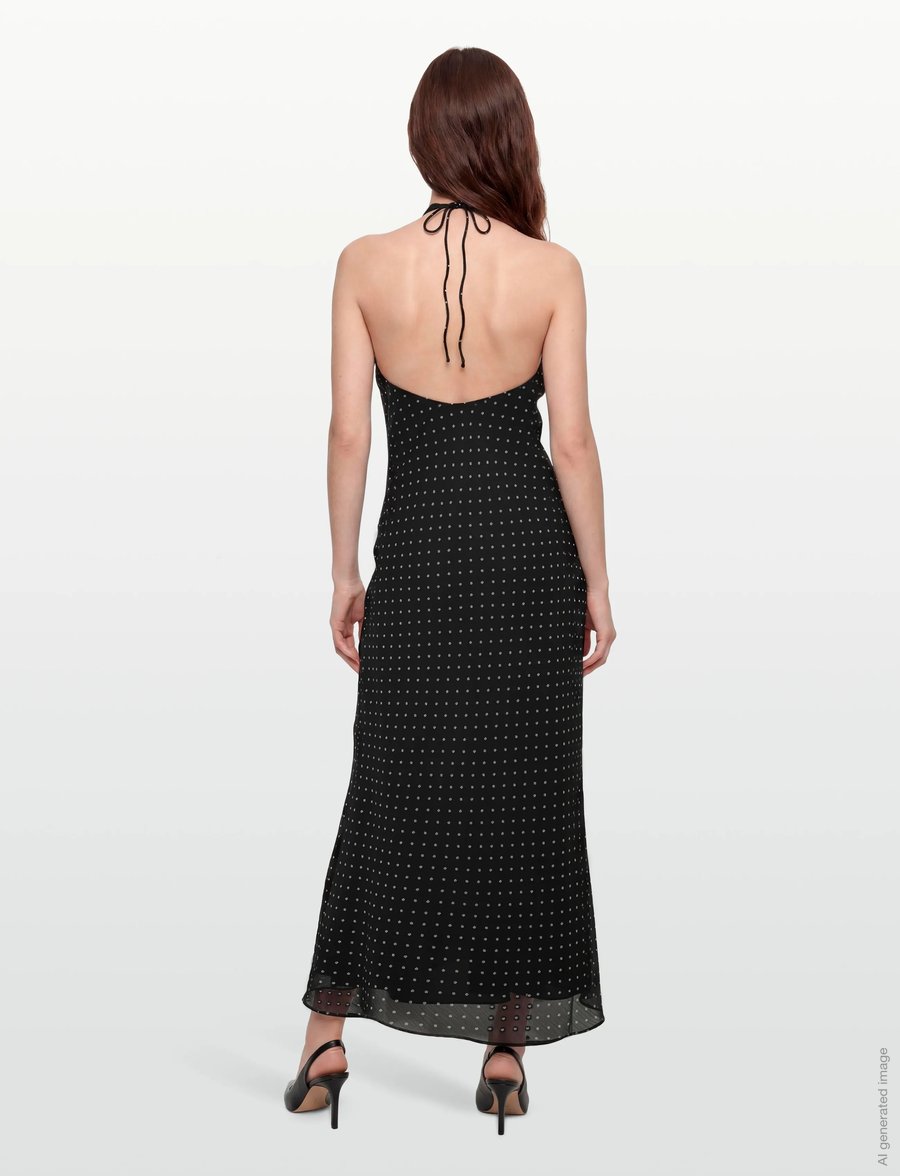 ROTATE - CHIFFON HALTERNECK - suvekleidid - 1000 black comb. - 4