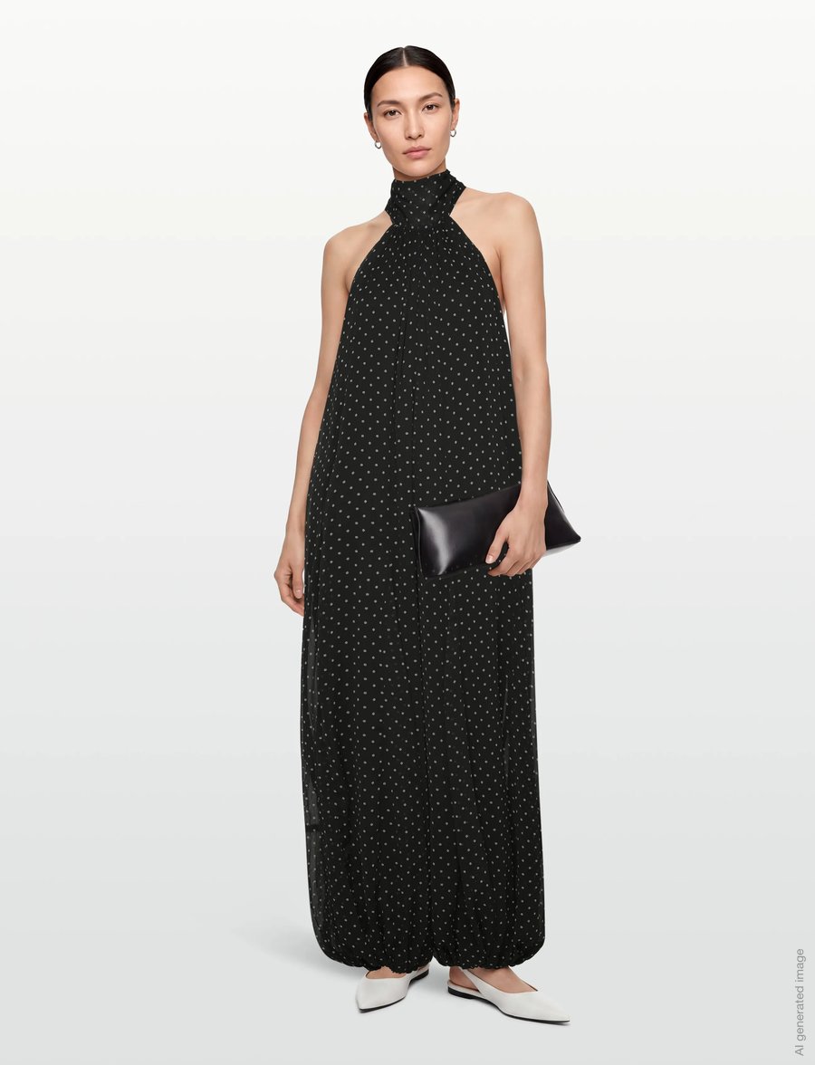ROTATE - CHIFFON BALLOON JUMPSUIT - særlige begivenheder - 1000 black comb. - 0