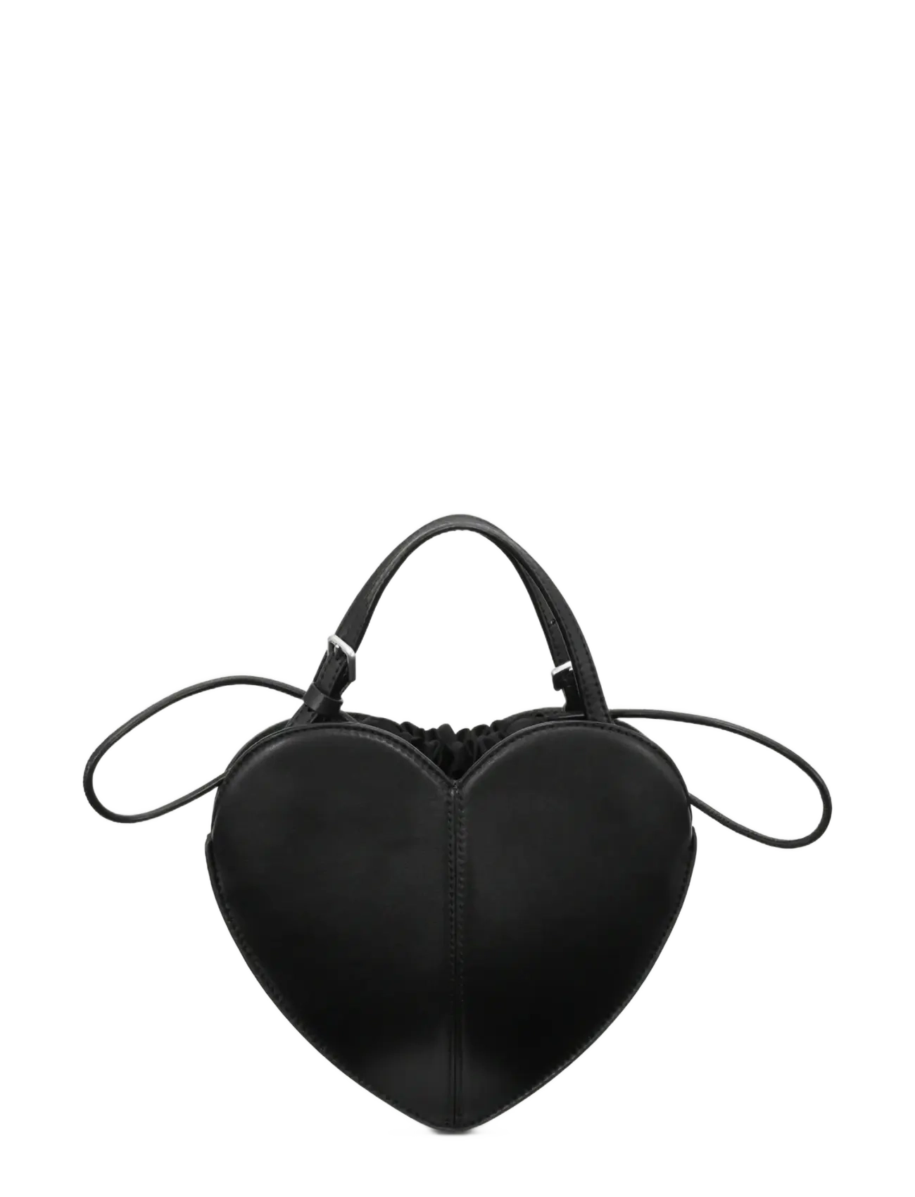 ROTATE Leather Heart Bag, One Size, Bags, Schwarz - Top Handle Frauen
