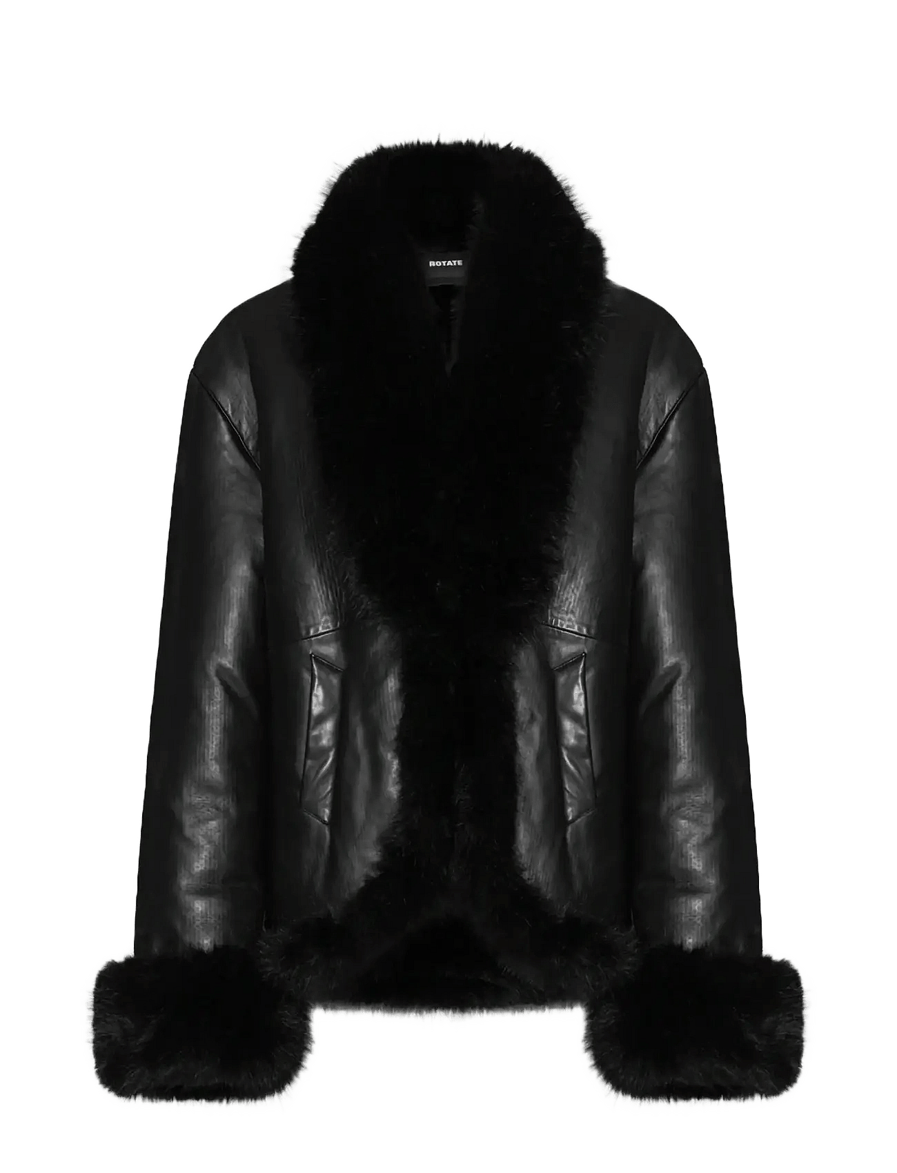 ROTATE - Faux Fur Leather Jacket