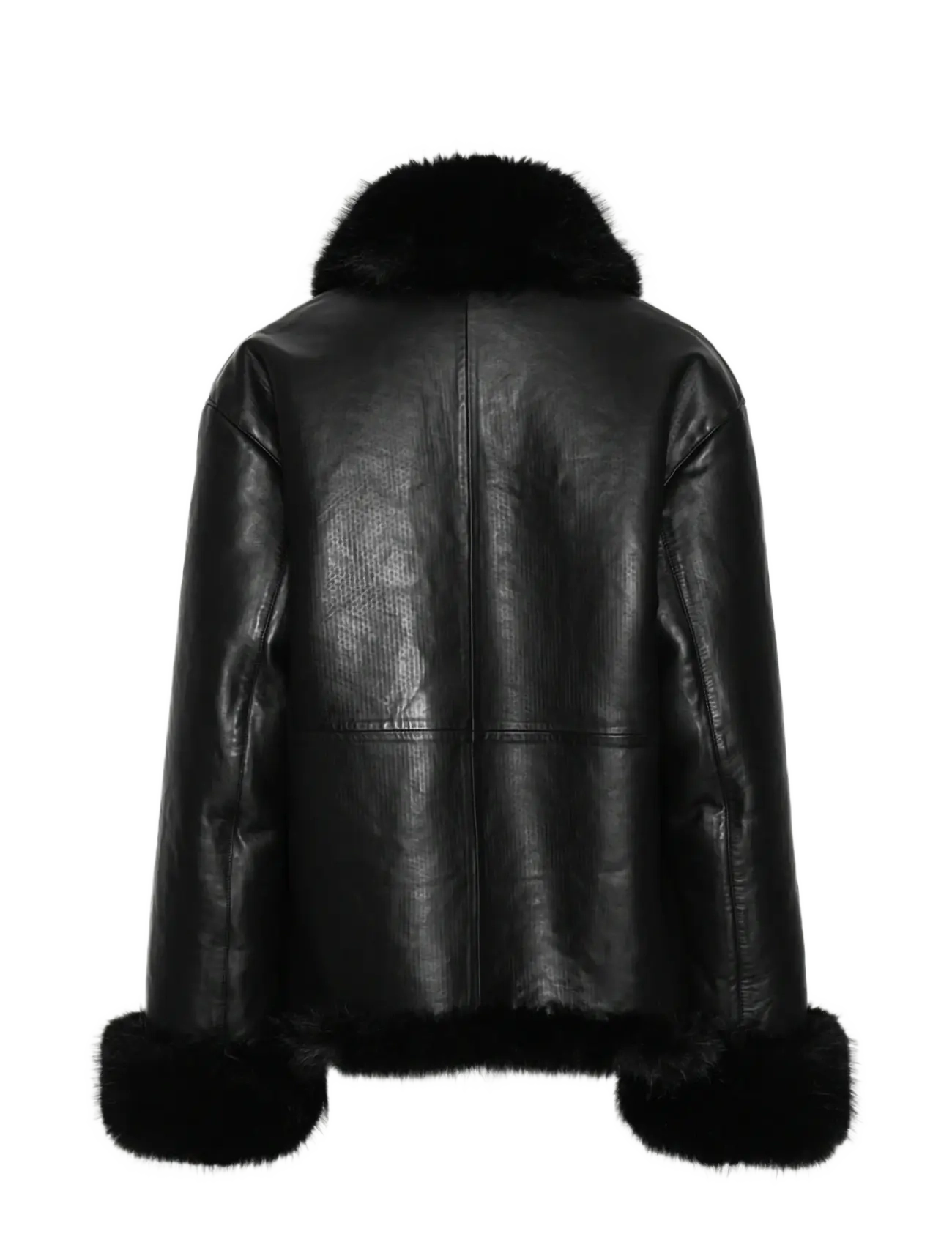 ROTATE - FAUX FUR  LEATHER JACKET - black - 1