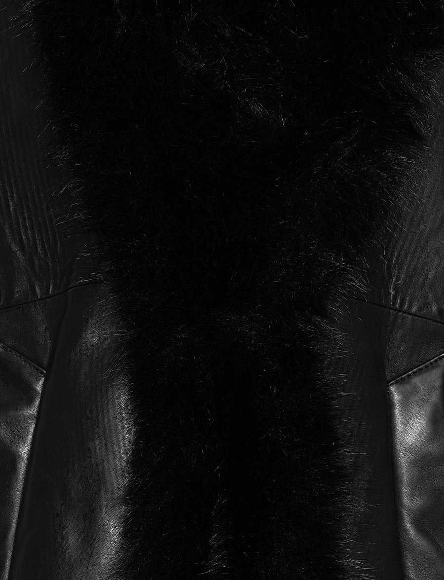 ROTATE - FAUX FUR LEATHER JACKET - black - 2