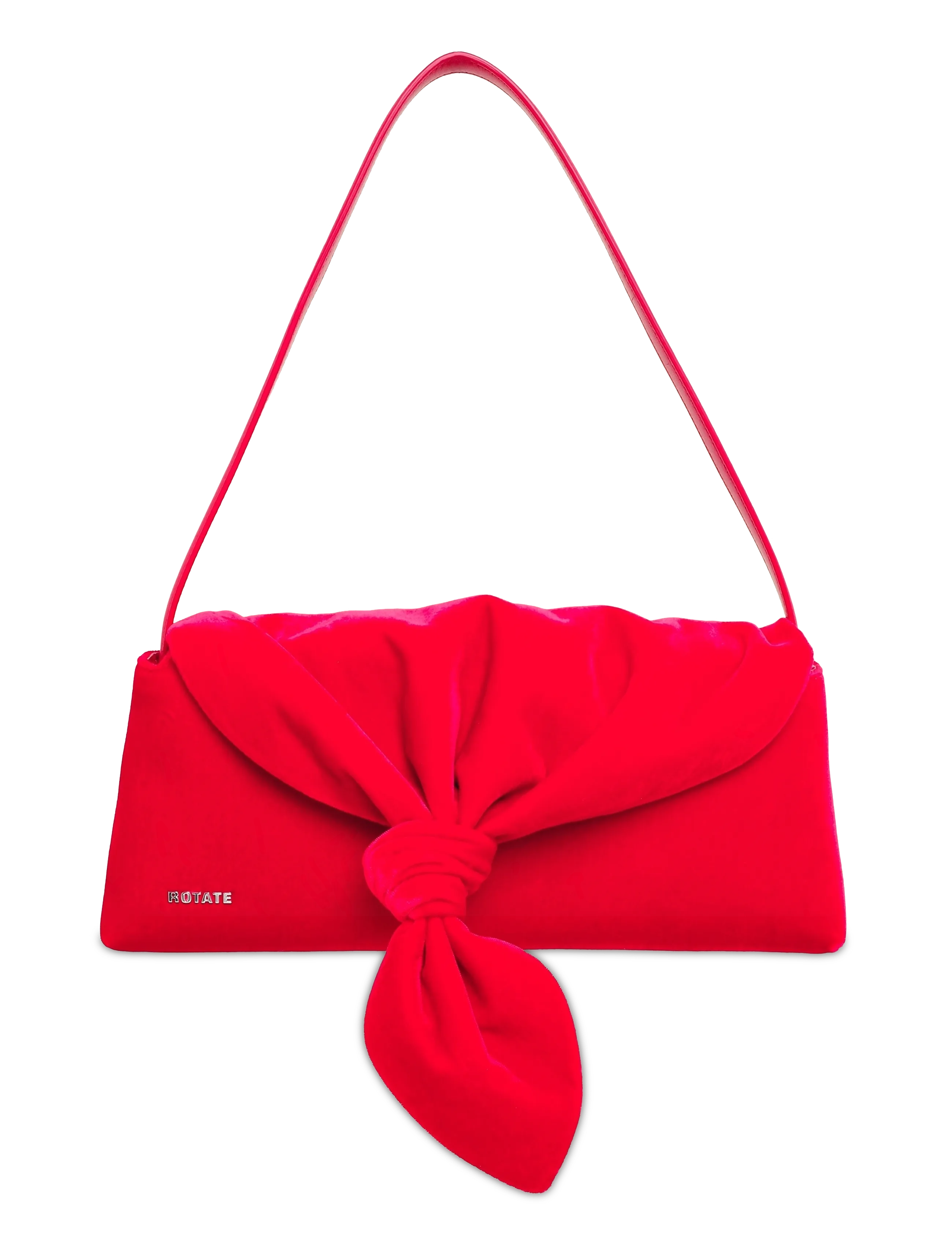 ROTATE VELVET  KNOT SCARF BAG - Bags - SCOOTER RED / red