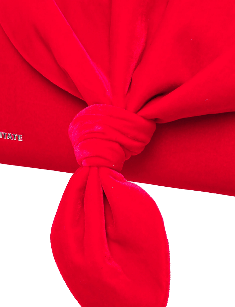 ROTATE - VELVET KNOT SCARF BAG - special occasions - scooter red - 2