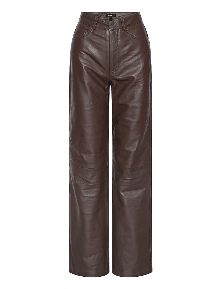 ROTATE - STRAIGHT LEATHER PANTS - molÉ - 0
