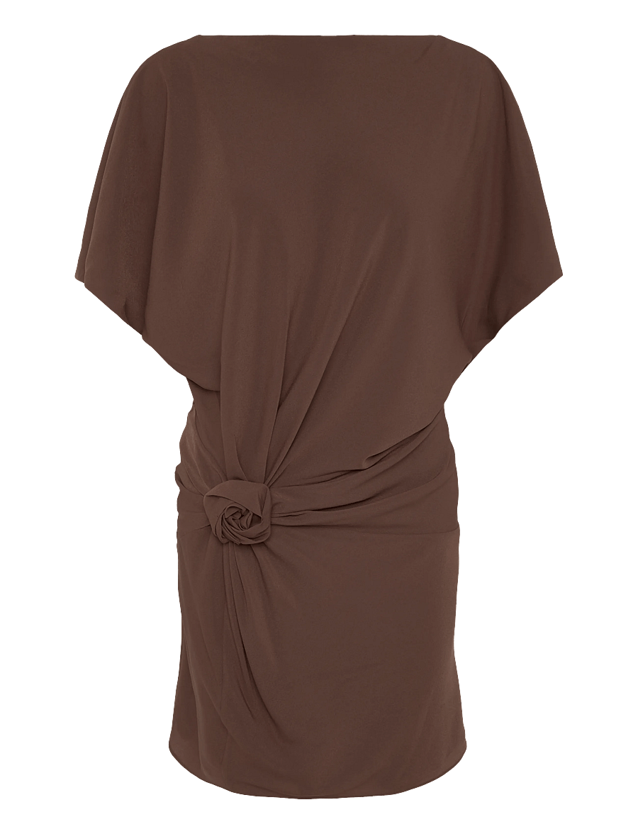 ROTATE - MINI TWISTED DRESS - korte kjoler - chestnut - 0