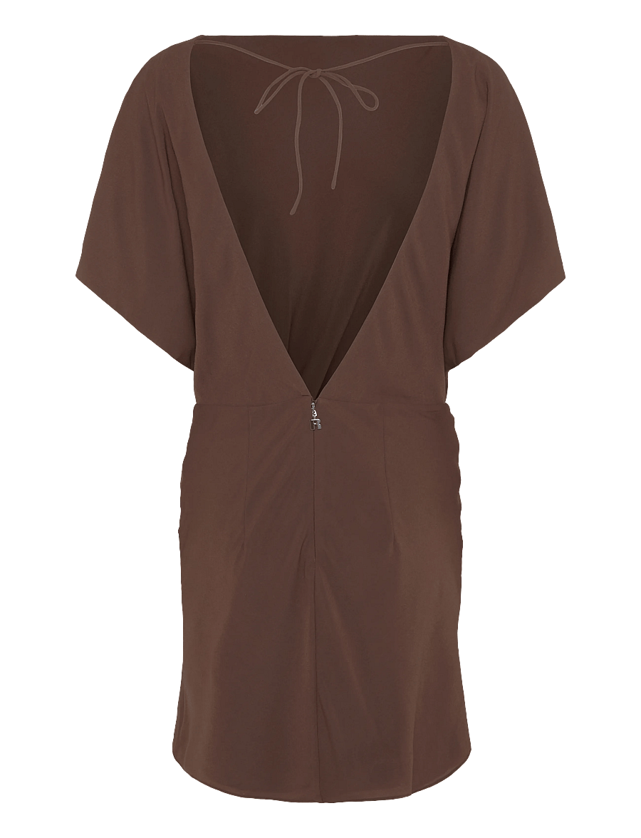 ROTATE - MINI TWISTED DRESS - korte kjoler - chestnut - 1