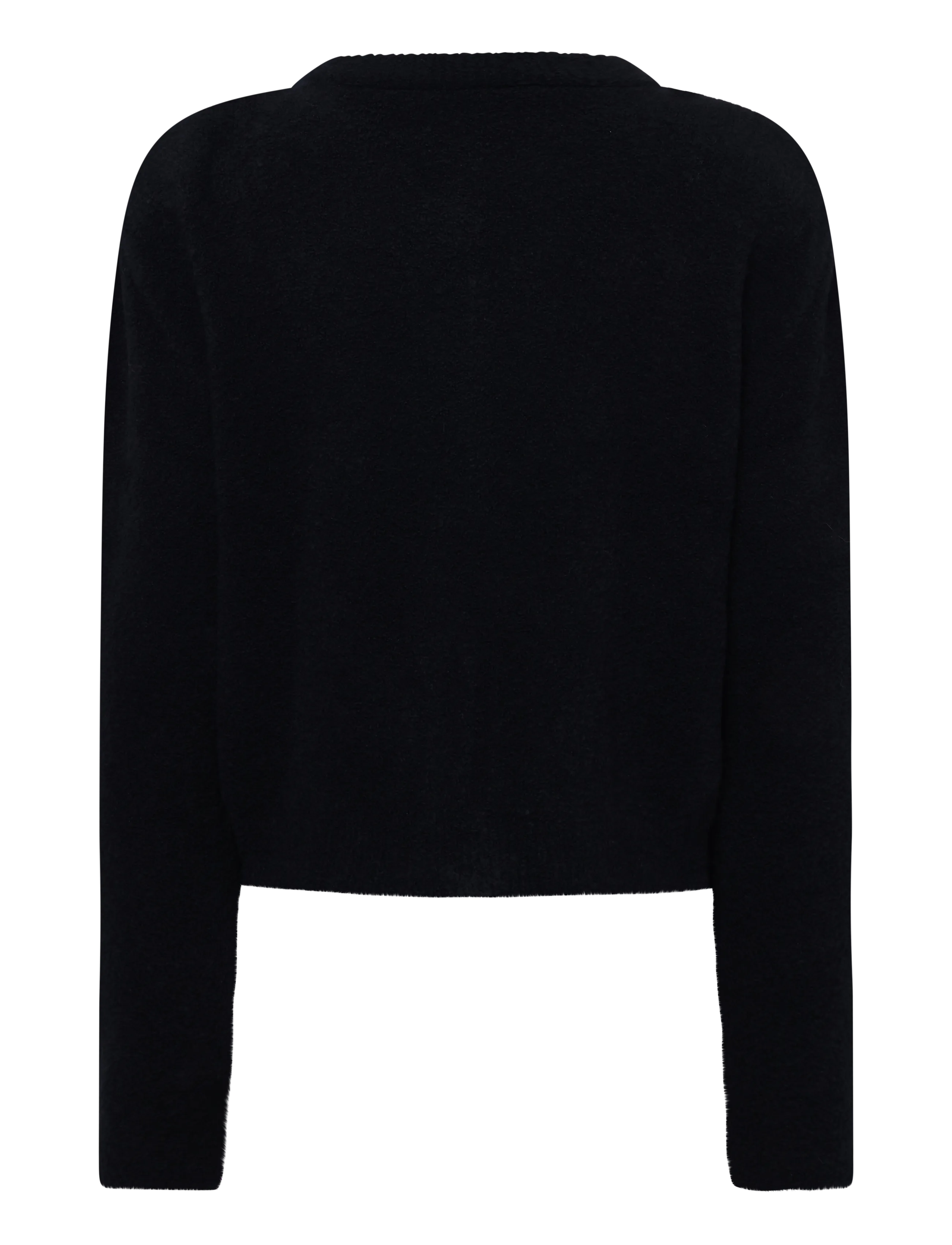 ROTATE - BOUCLE KNIT CARDIGAN - black - 1