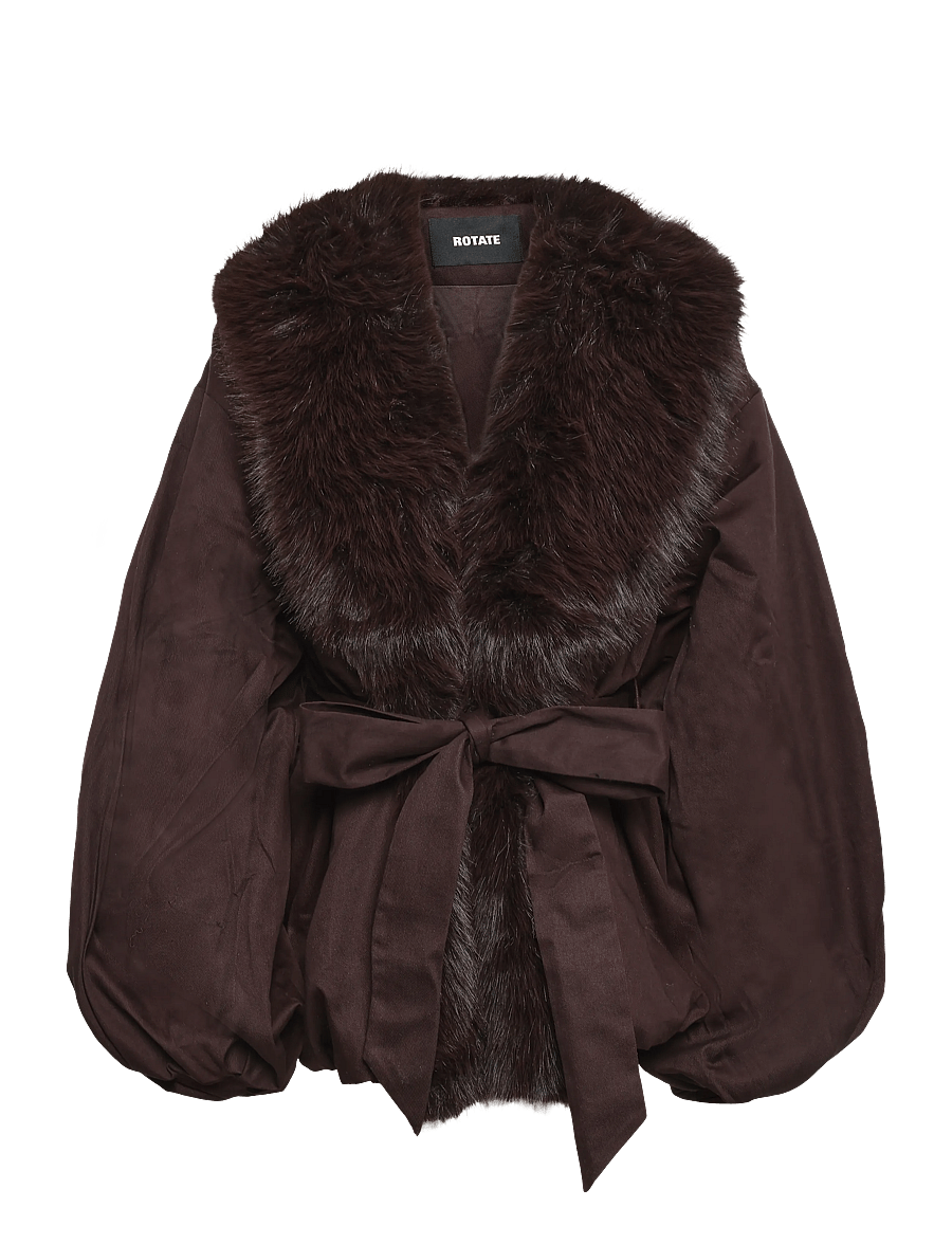 ROTATE - FAUX FUR COLLAR JACKET - faux fur jakker - molÉ - 0
