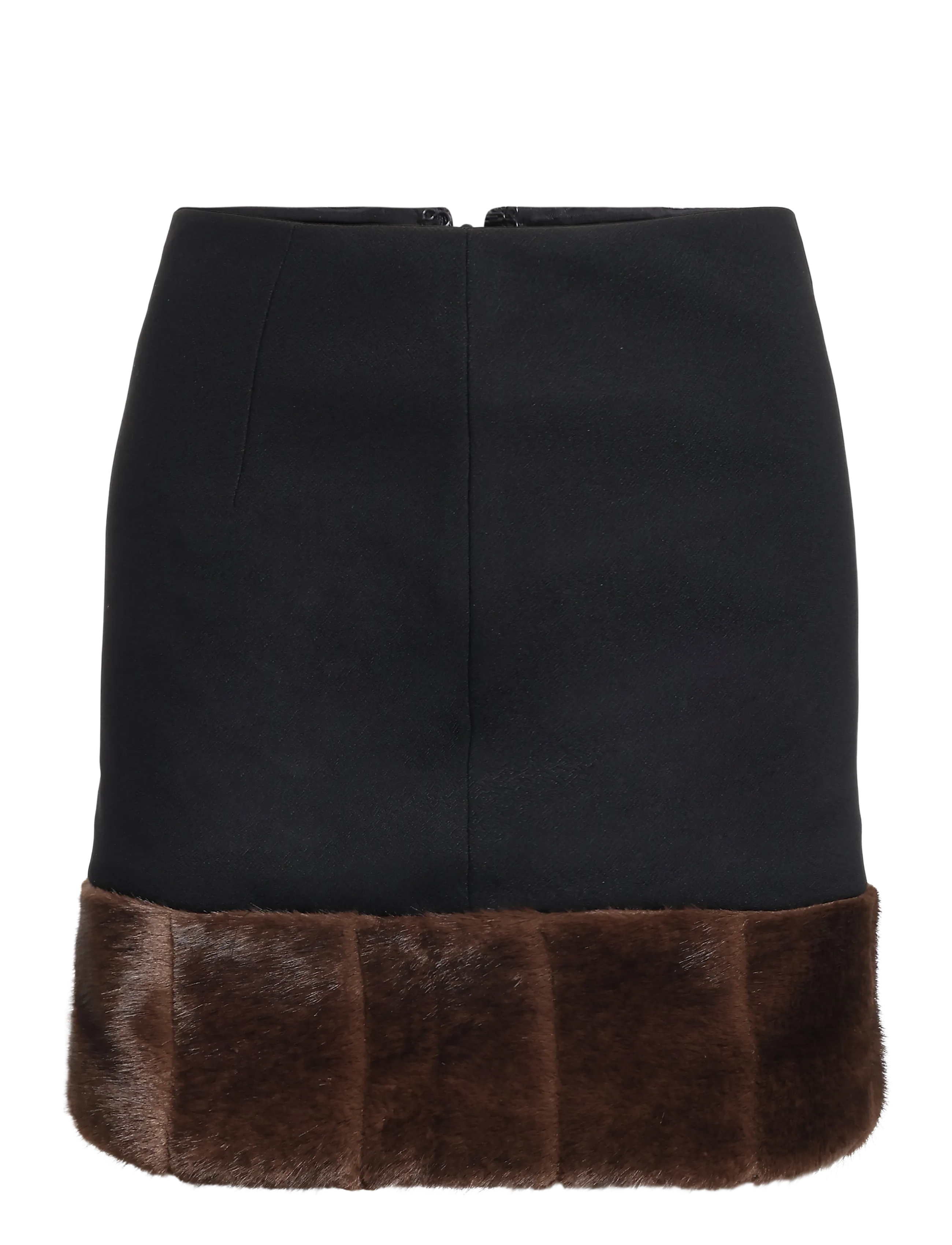 ROTATE MINI FAUX FUR SKIRT - Nordischer Stil - BLACK / black