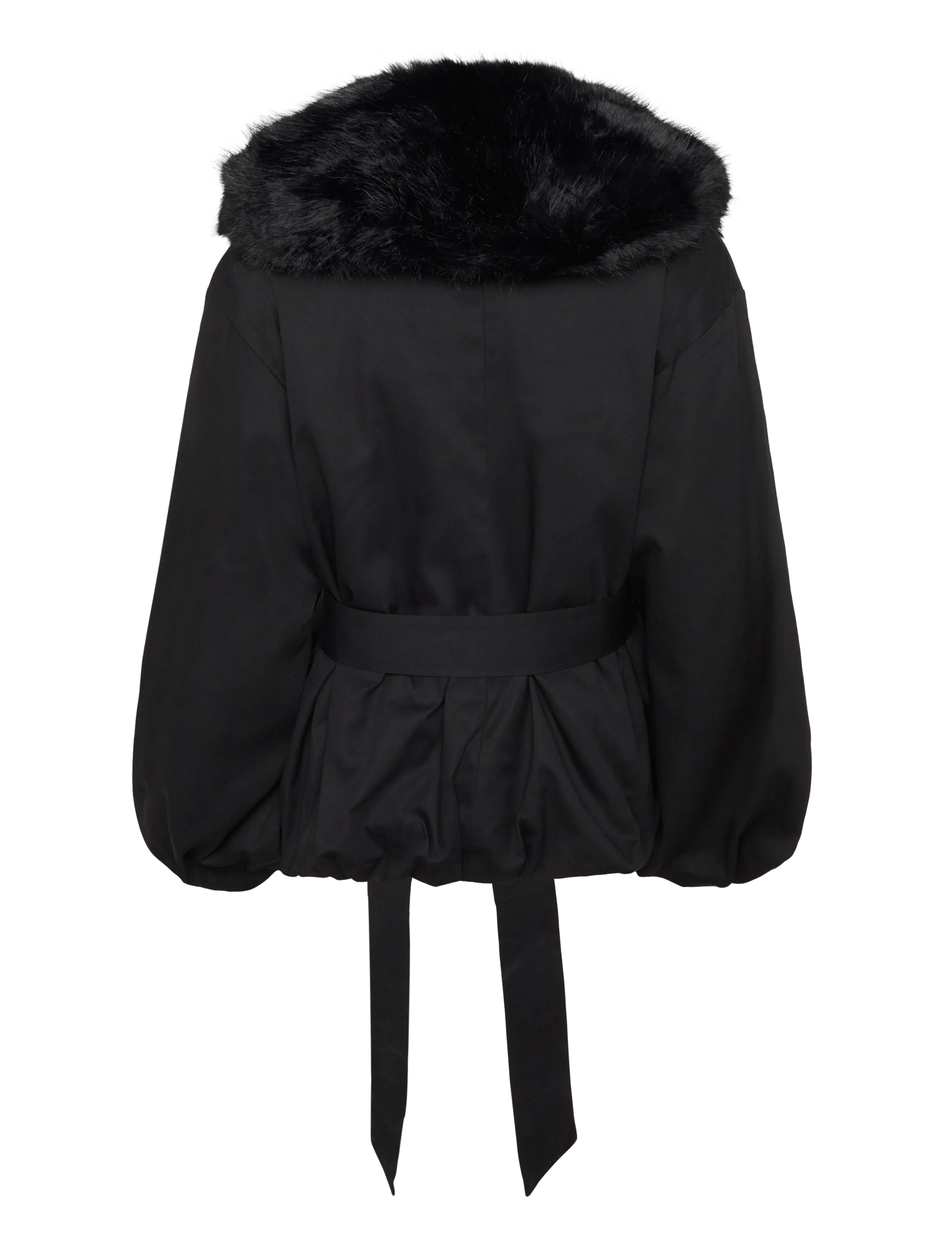 ROTATE - FAUX FUR COLLAR JACKET - black - 1
