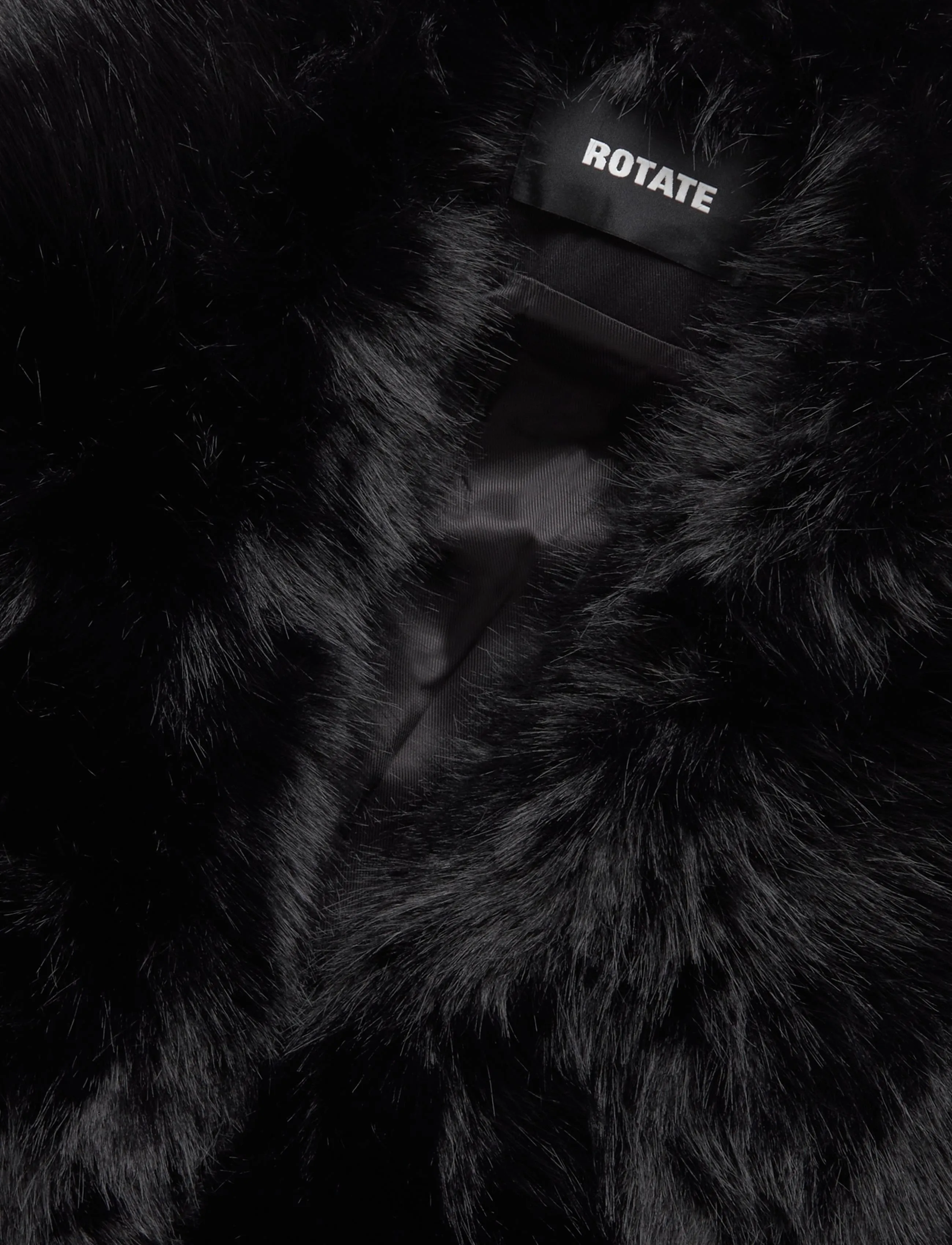 ROTATE - FAUX FUR COLLAR JACKET - black - 2