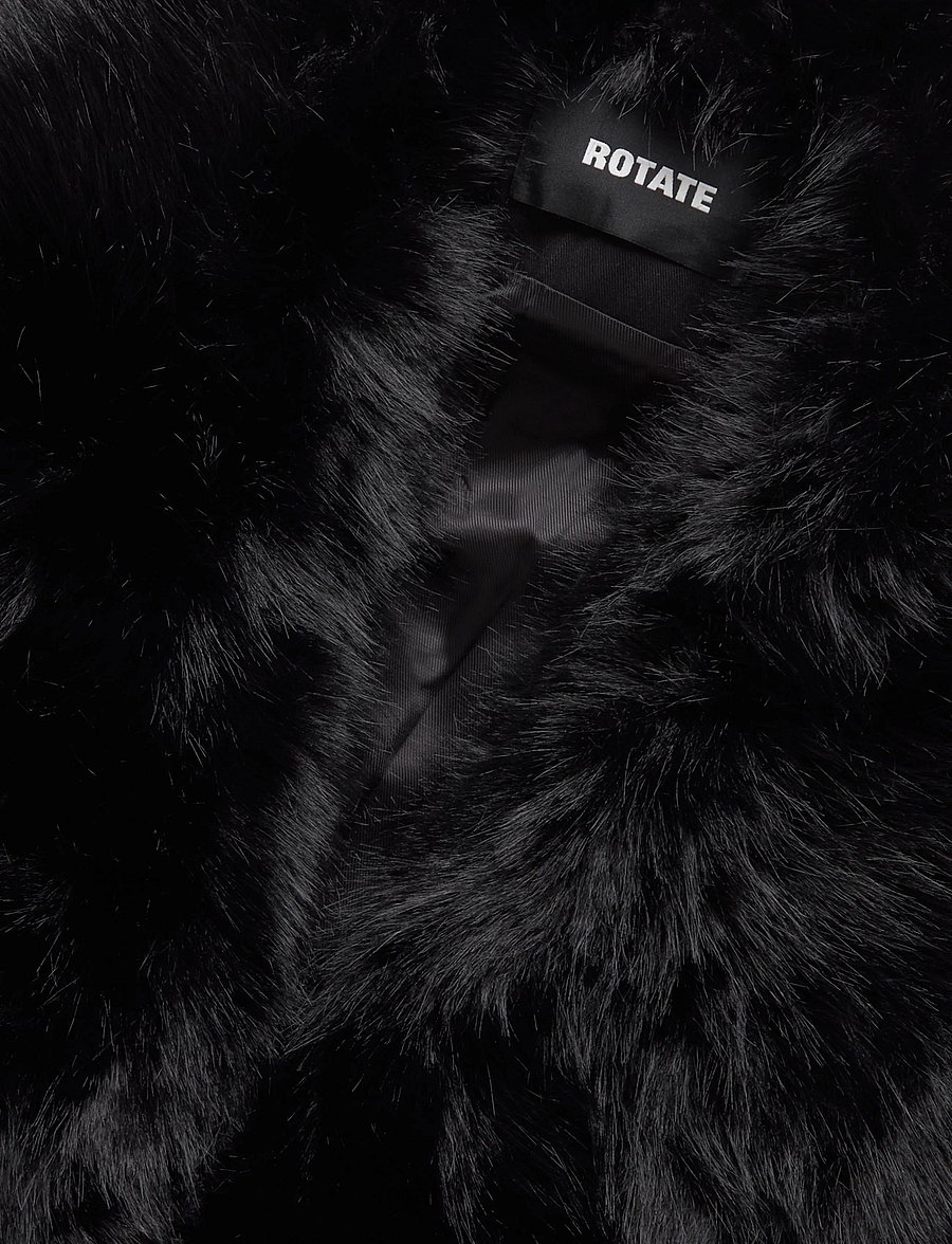 ROTATE - FAUX FUR COLLAR JACKET - faux fur jakker - black - 2