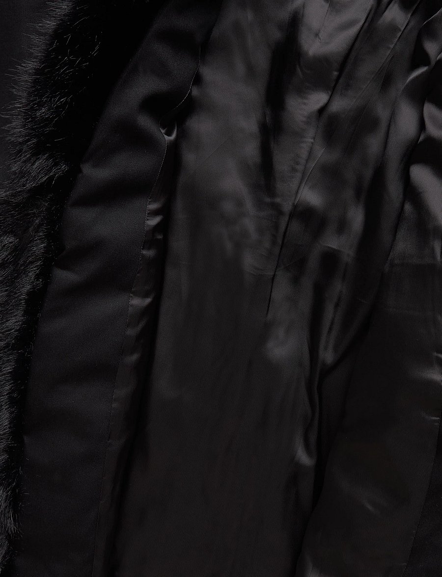 ROTATE - FAUX FUR COLLAR JACKET - faux fur jakker - black - 4