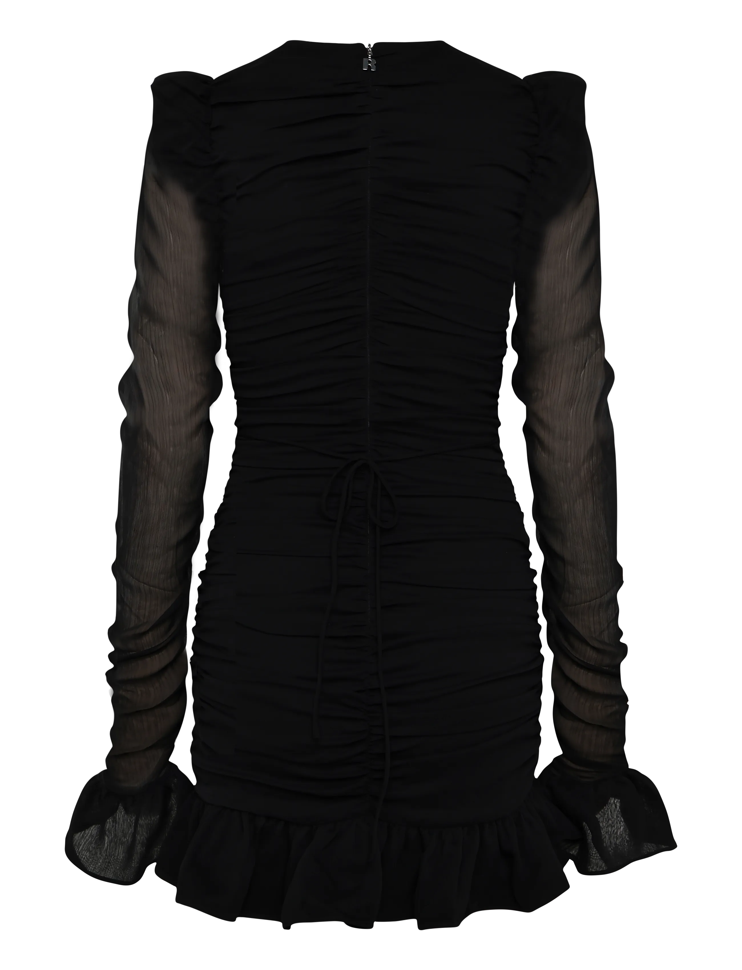 ROTATE - CHIFFON LONG-SLEEVE DRESS - black - 1