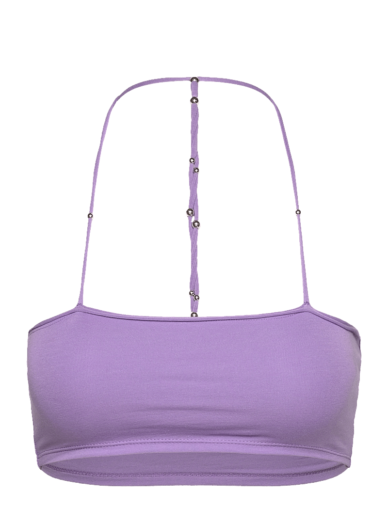 ROTATE - LIGHT JERSEY CROPPED TOP - crop tops - fairy wren purple - 0