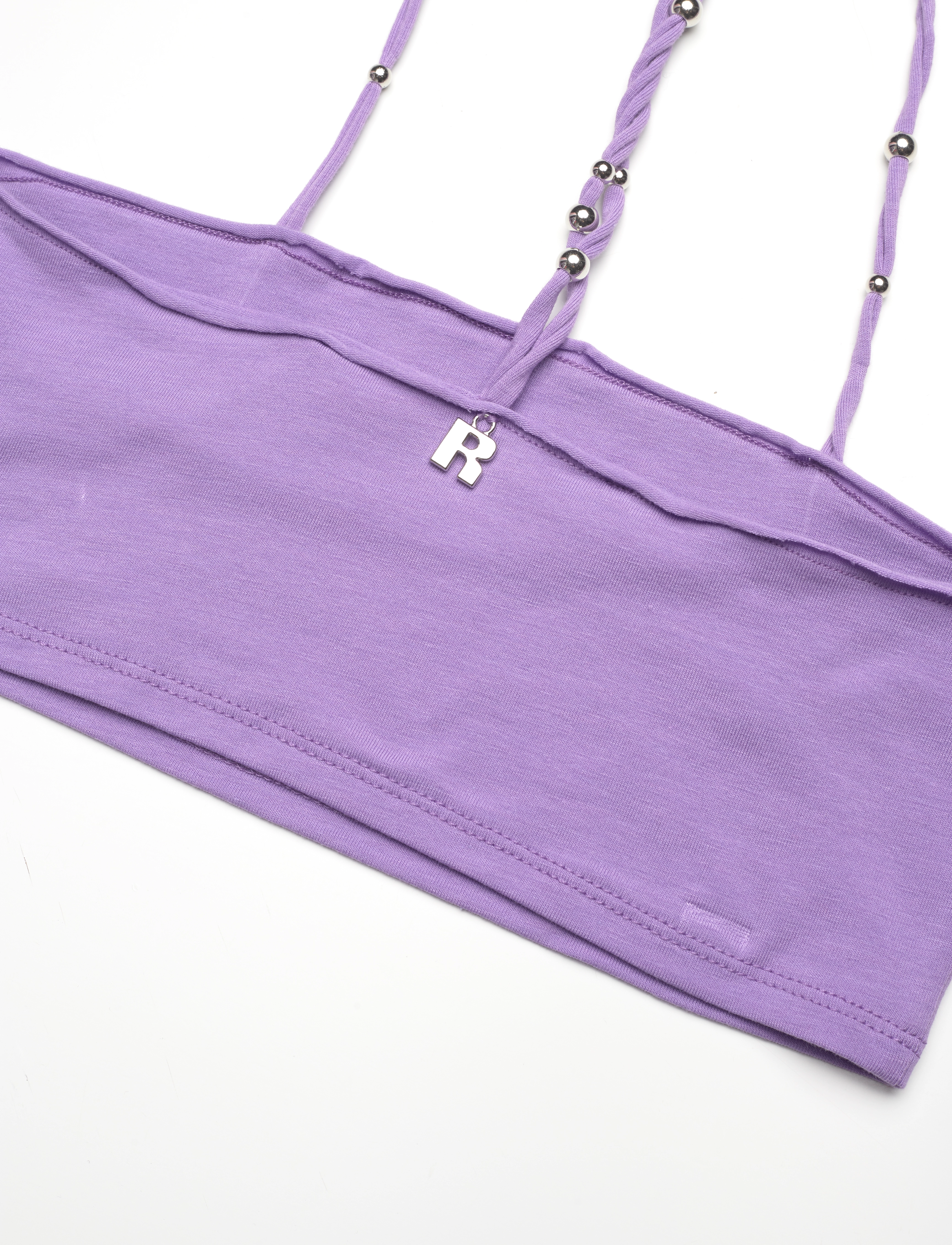 ROTATE - LIGHT JERSEY CROPPED TOP - crop tops - fairy wren purple - 3
