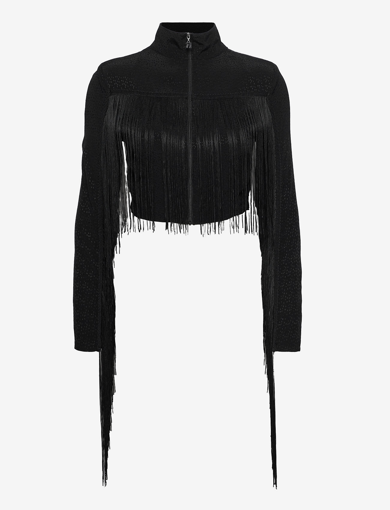 ROTATE Birger Christensen - Reba Fringe Top - black - 0