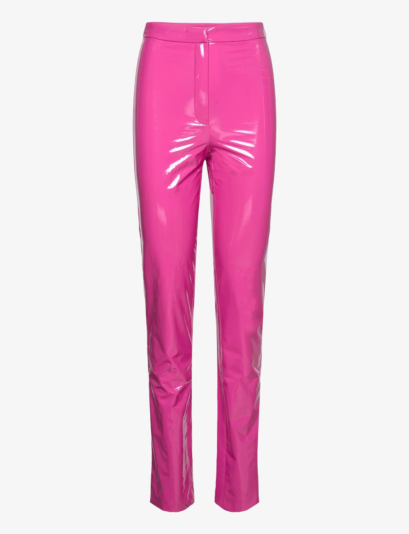 ROTATE Birger Christensen - Patent Coated Pants - leather trousers - verry berry (pink) - 0