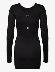 ROTATE Birger Christensen - Jersey Cut-Out Back Mini Dress - ballīšu apģērbs par outlet cenām - black - 1