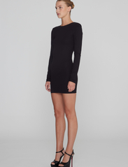 ROTATE Birger Christensen - Jersey Cut-Out Back Mini Dress - festtøj til outletpriser - black - 3