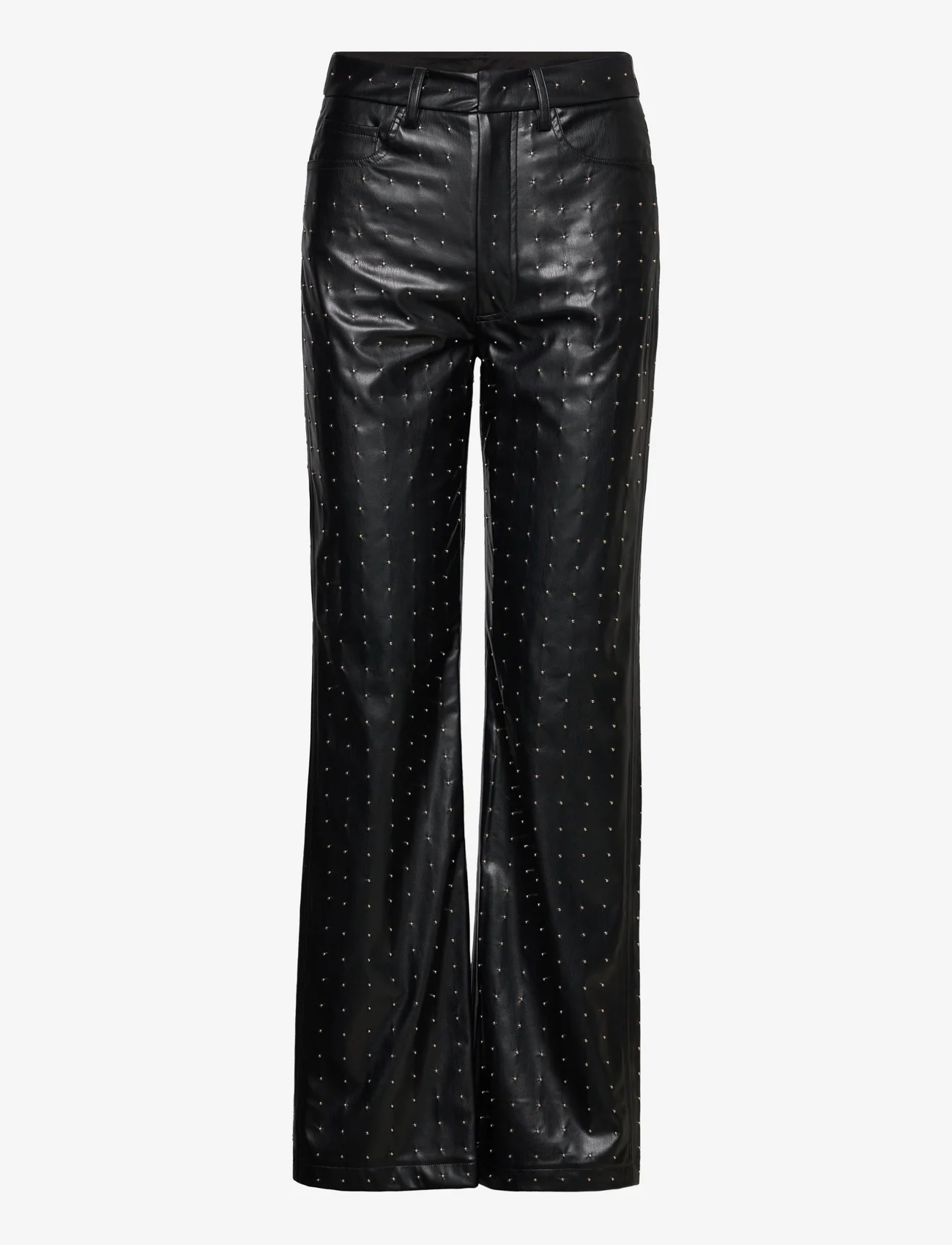 ROTATE Birger Christensen - Studded Pu Straight Pants - black - 0