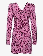 ROTATE Birger Christensen - Fine Jacquard Button Dress - vakarėlių drabužiai išparduotuvių kainomis - super pink comb. - 1